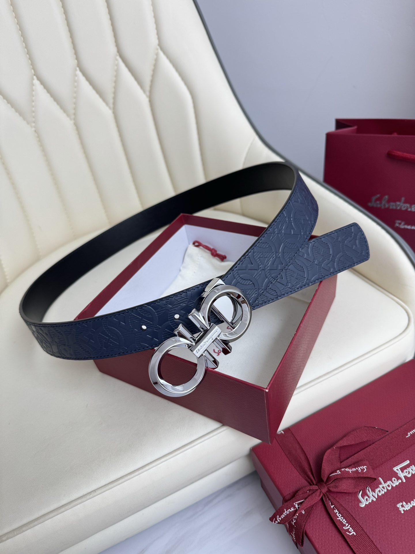 Salvatore Ferragamo Basic Belt Top Grain Leather