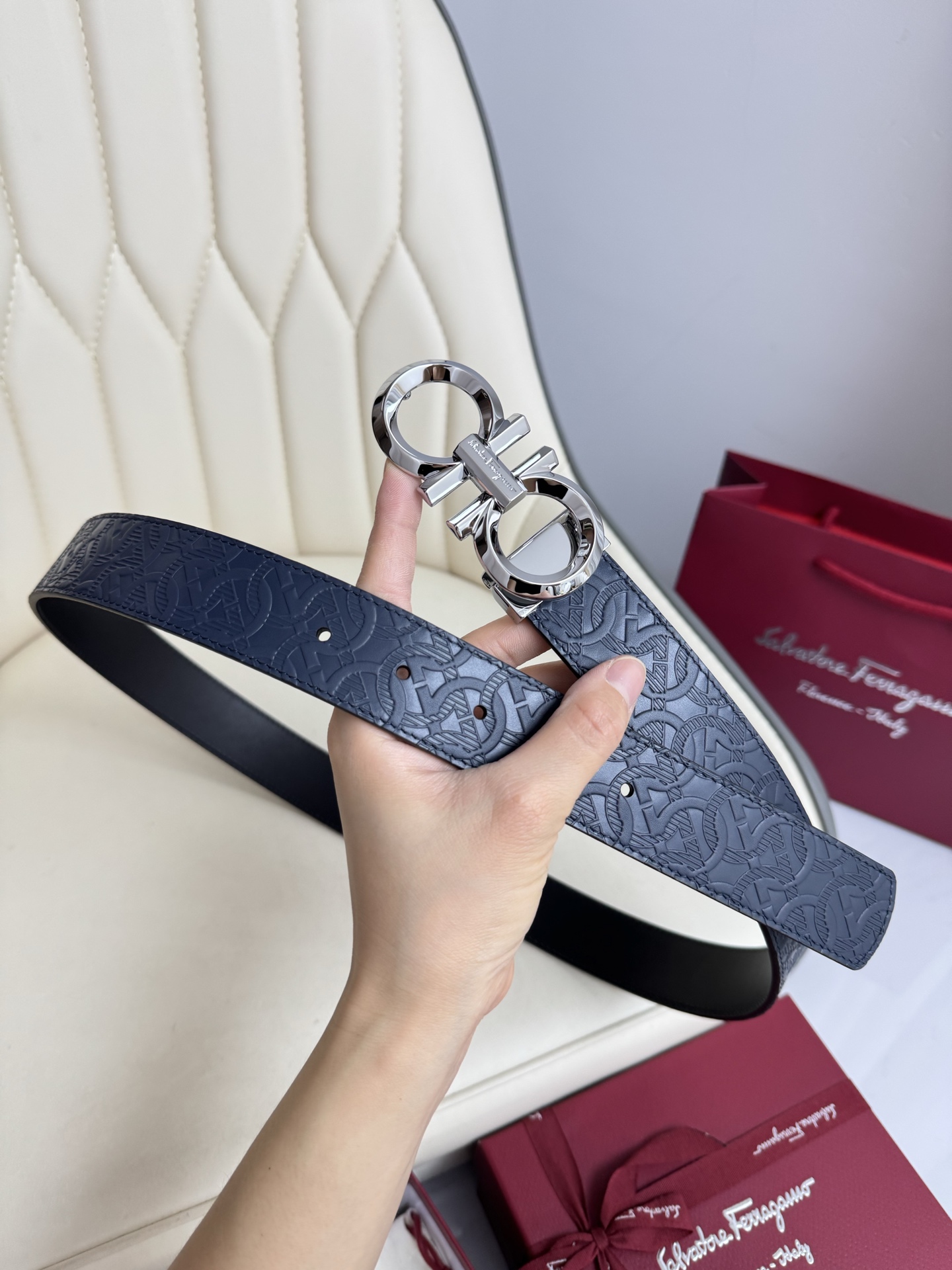 Salvatore Ferragamo Basic Belt Top Grain Leather