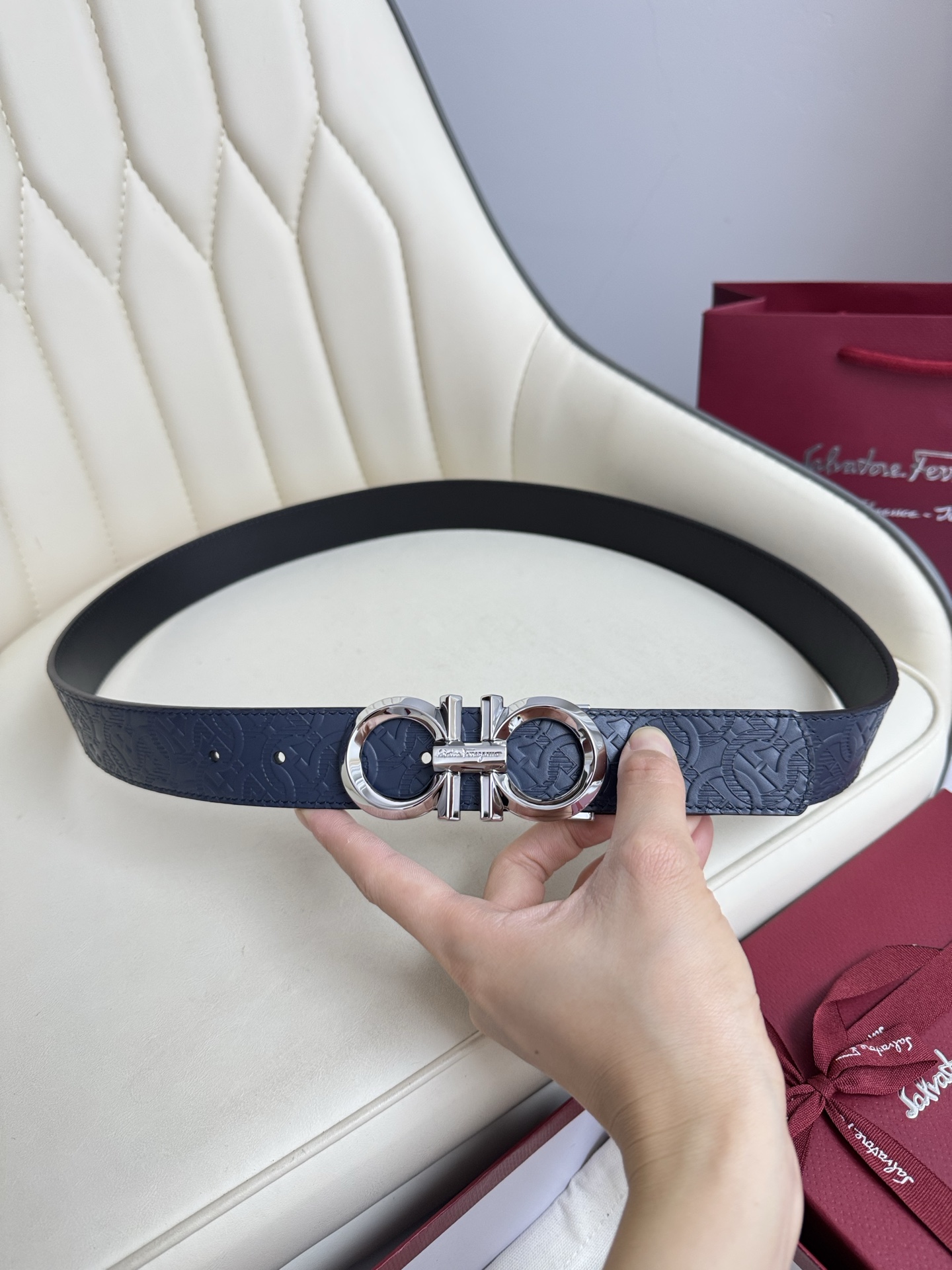 Salvatore Ferragamo Basic Belt Top Grain Leather