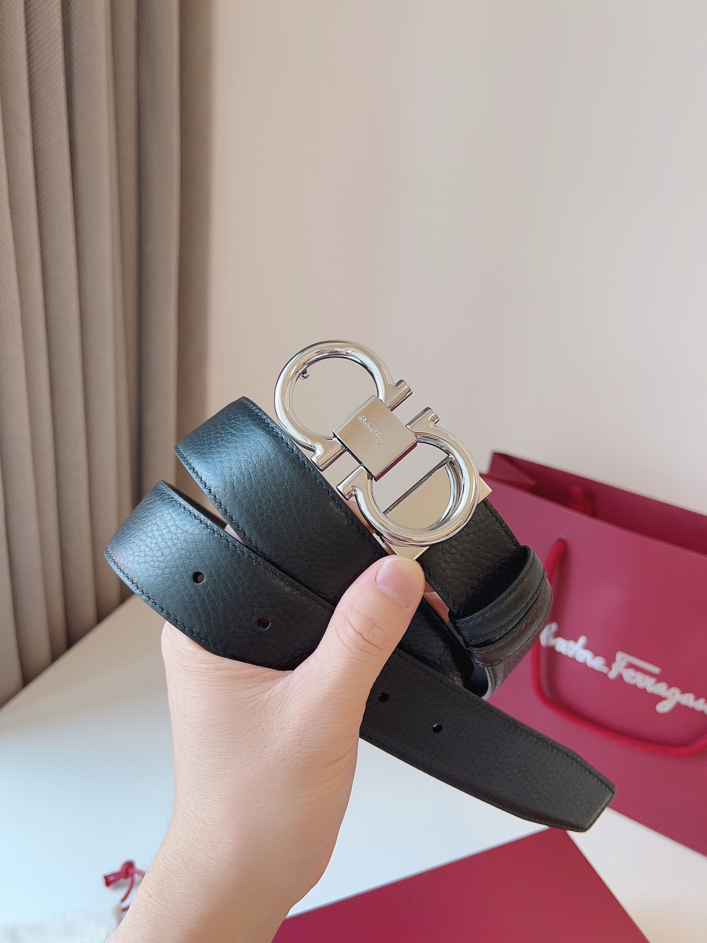 Salvatore Ferragamo Basic Belt Cow Leather M