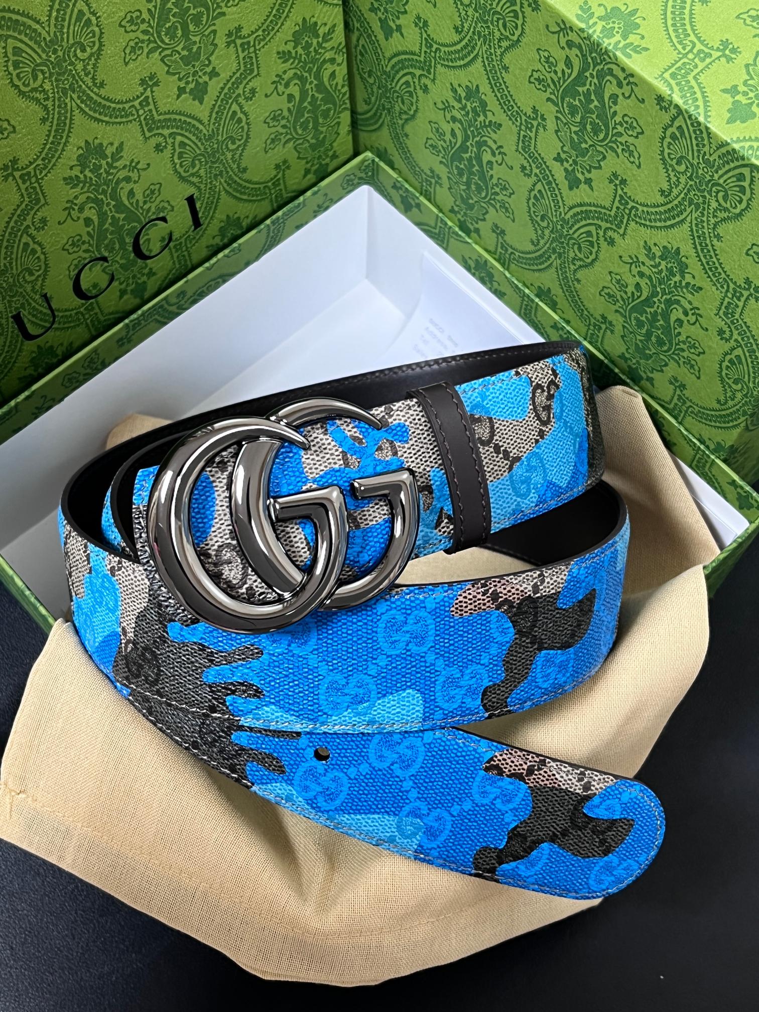 Gucci Basic Belt Blue M