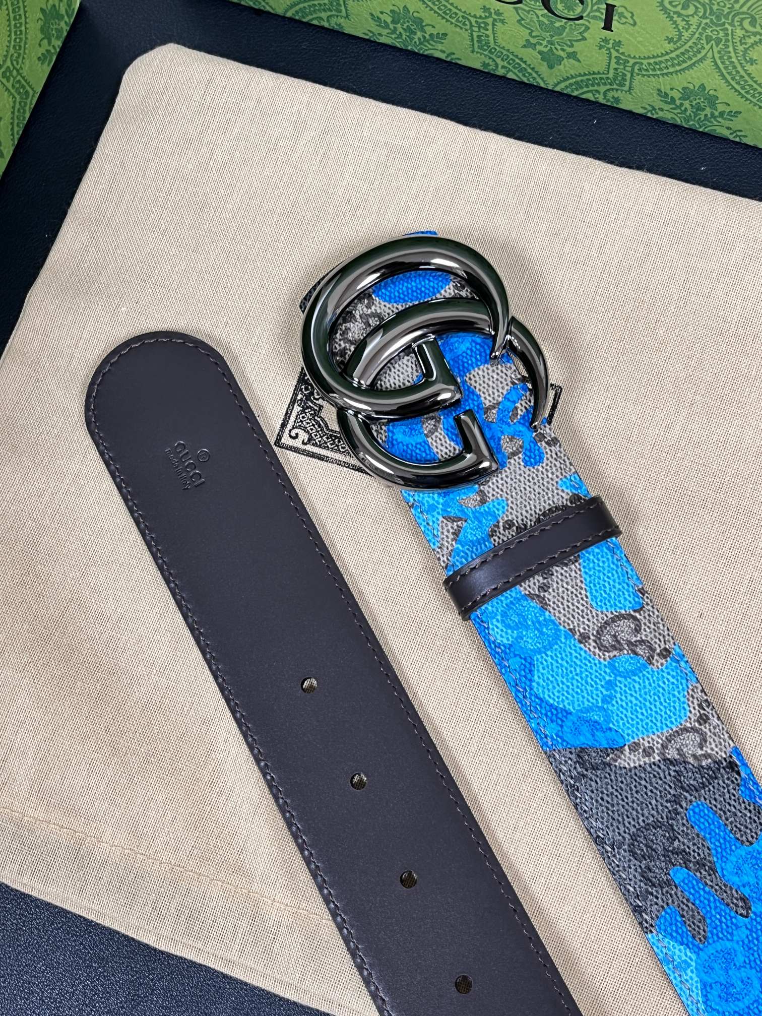 Gucci Basic Belt Blue M