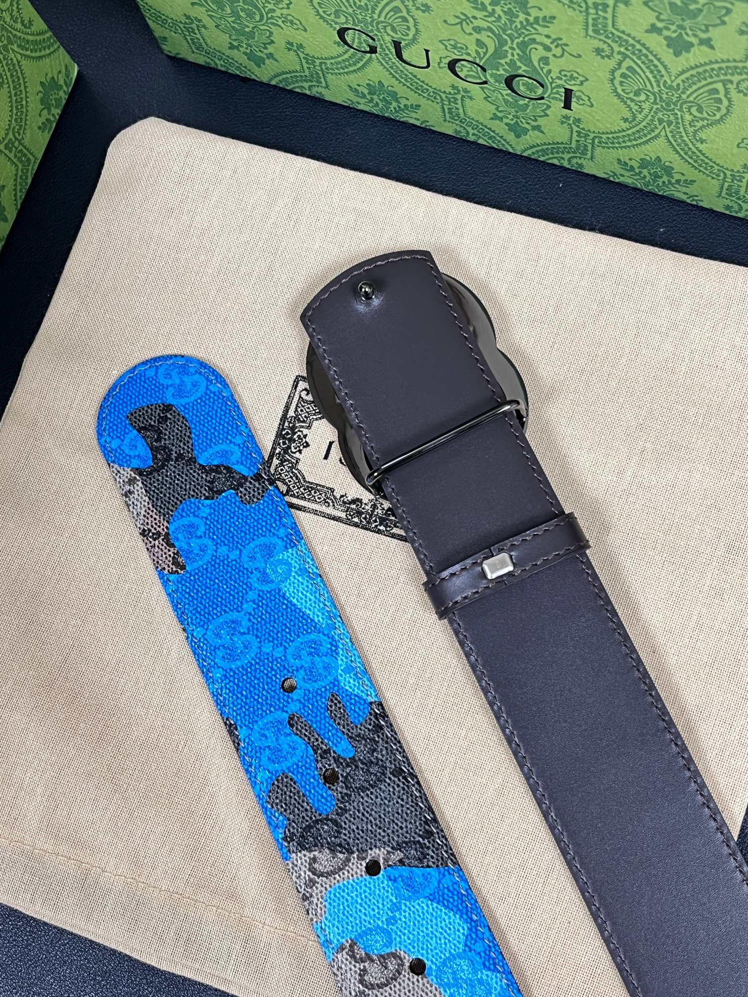 Gucci Basic Belt Blue M