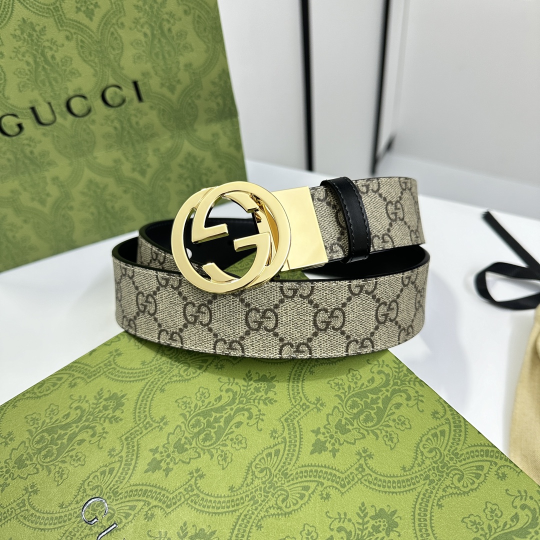 Gucci Basic Belt Cow Leather S-m