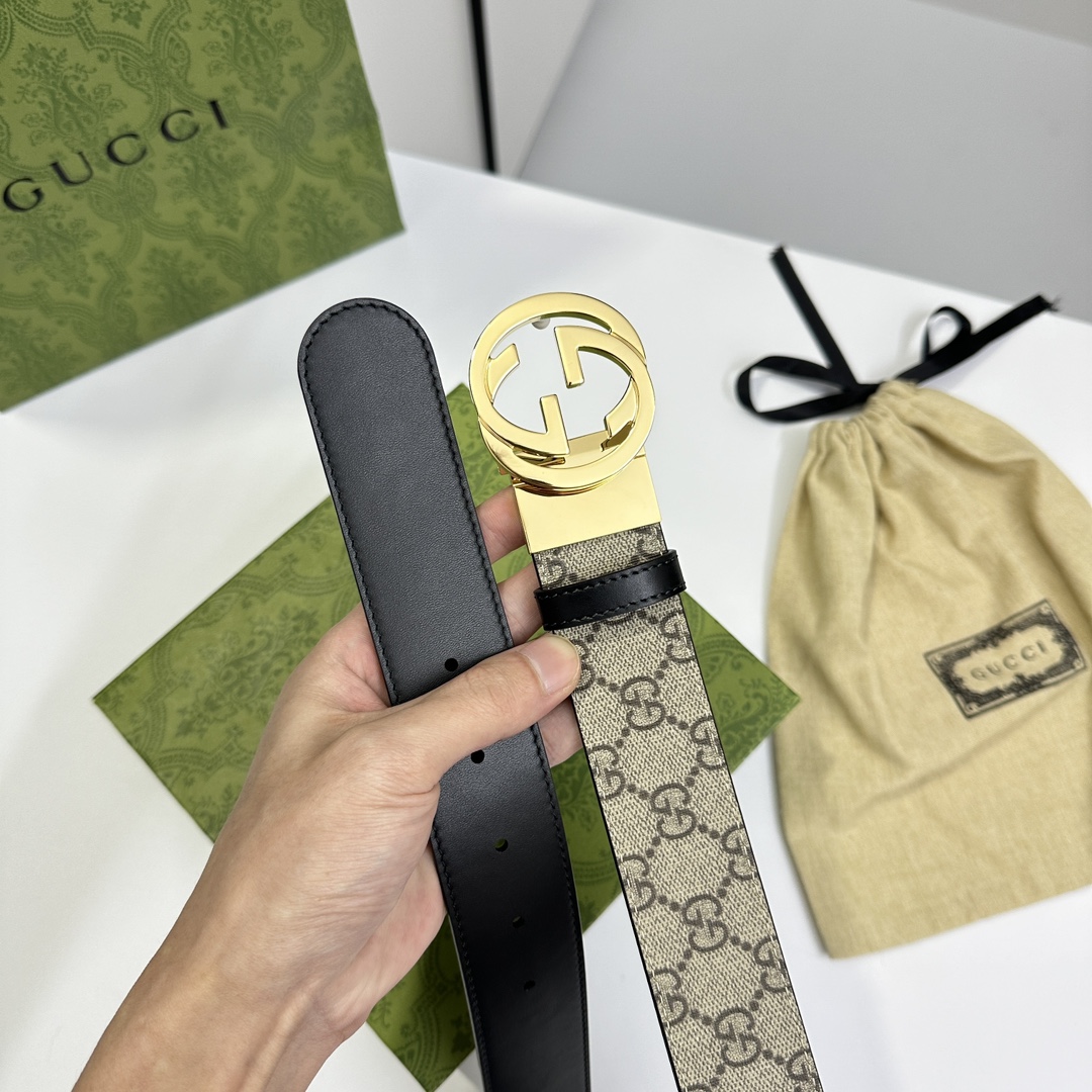 Gucci Basic Belt Cow Leather S-m