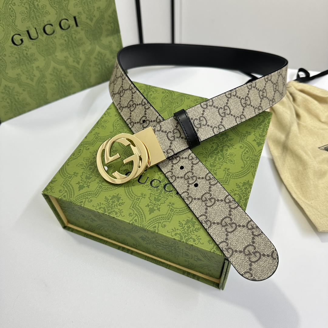 Gucci Basic Belt Cow Leather S-m