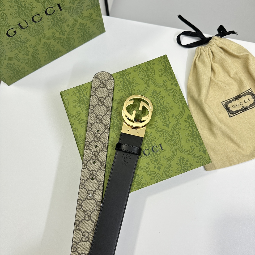 Gucci Basic Belt Cow Leather S-m