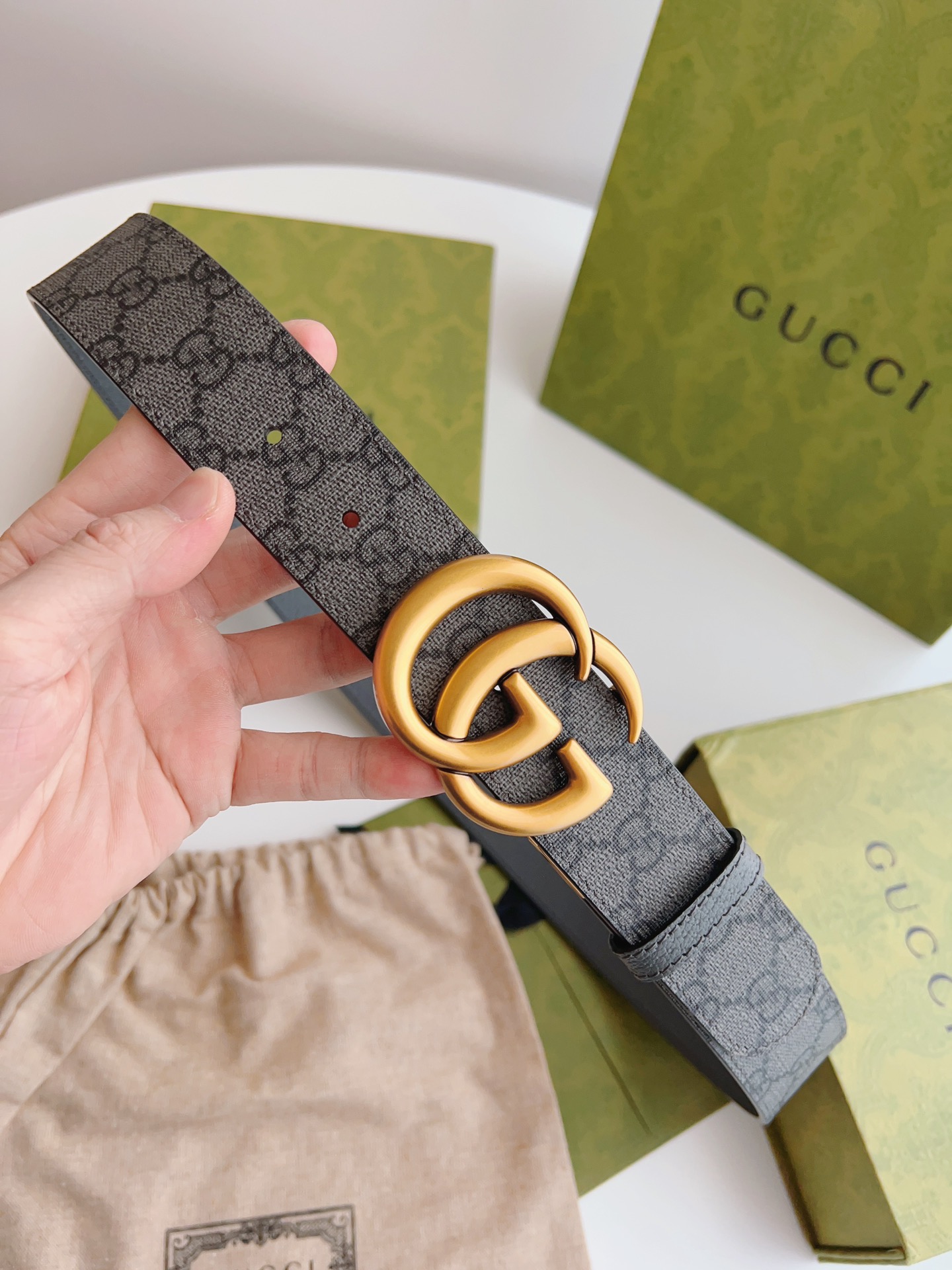 Gucci Canvas Belt Canvas Black 13514-s-m