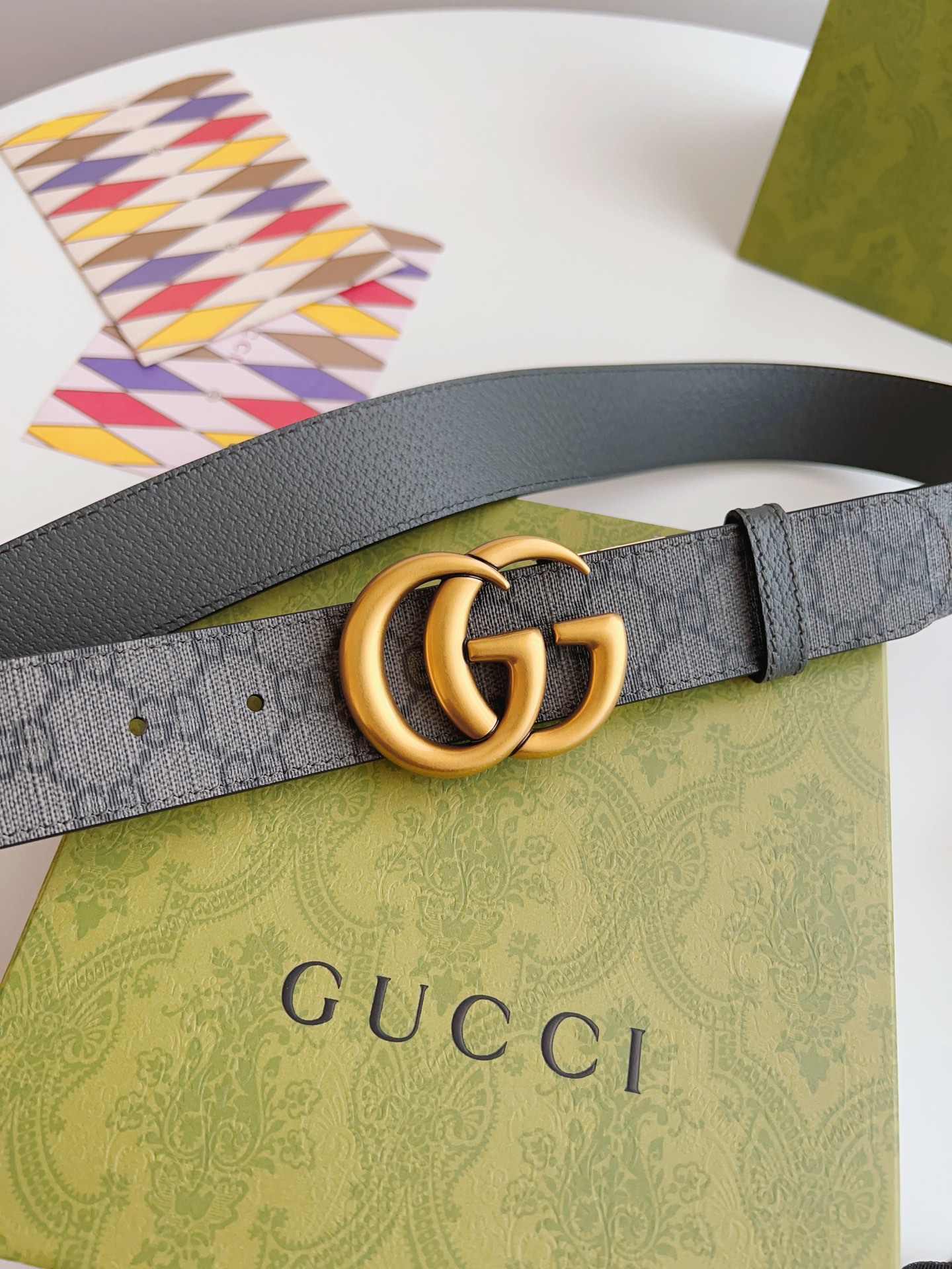 Gucci Canvas Belt Canvas Black 13514-s-m