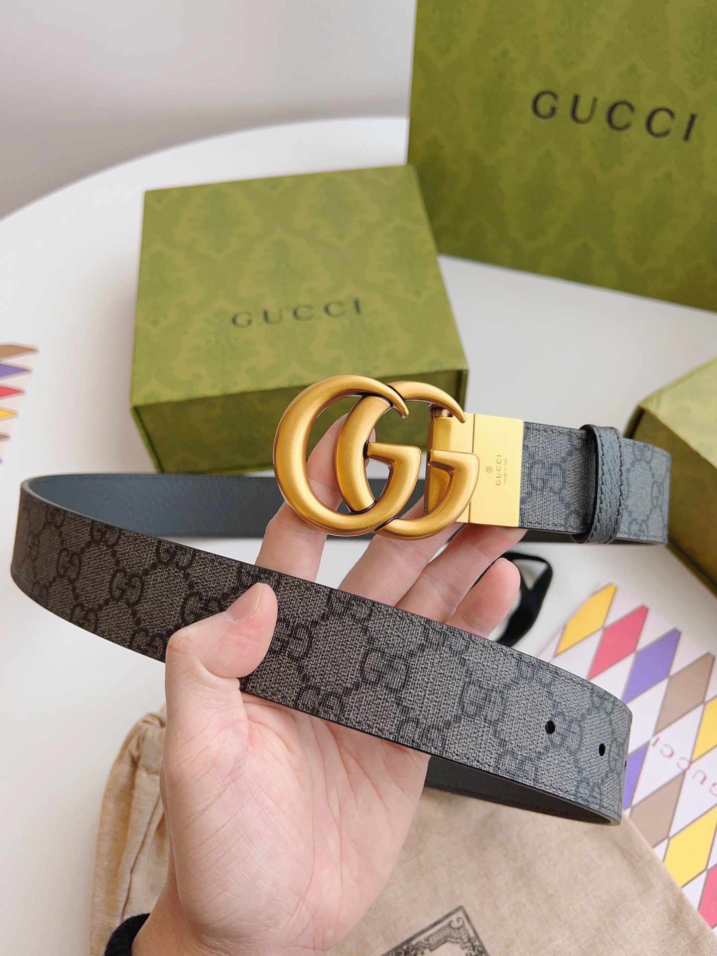 Gucci Canvas Belt Canvas Black 13514-s-m