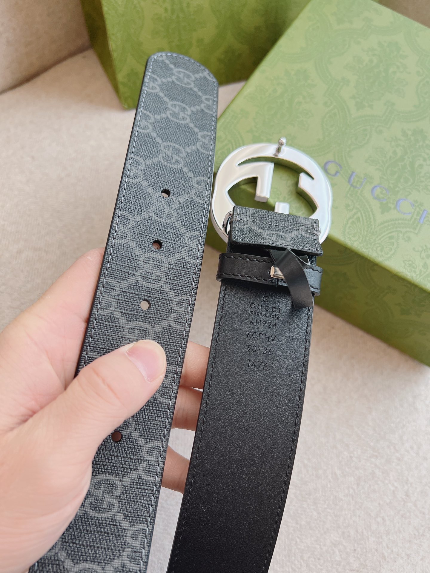 Gucci Leather Belt Canvas S-m