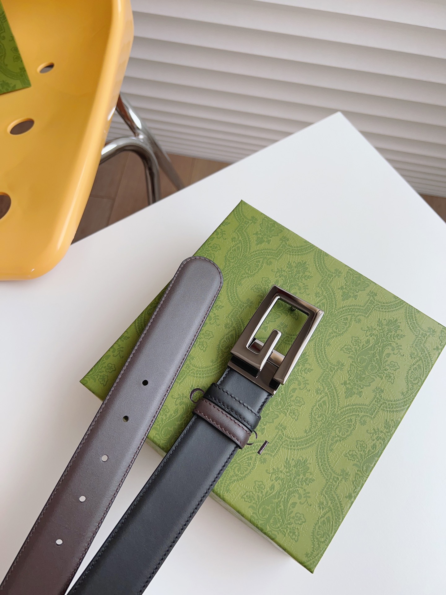 Gucci Leather Belt Cow Leather M