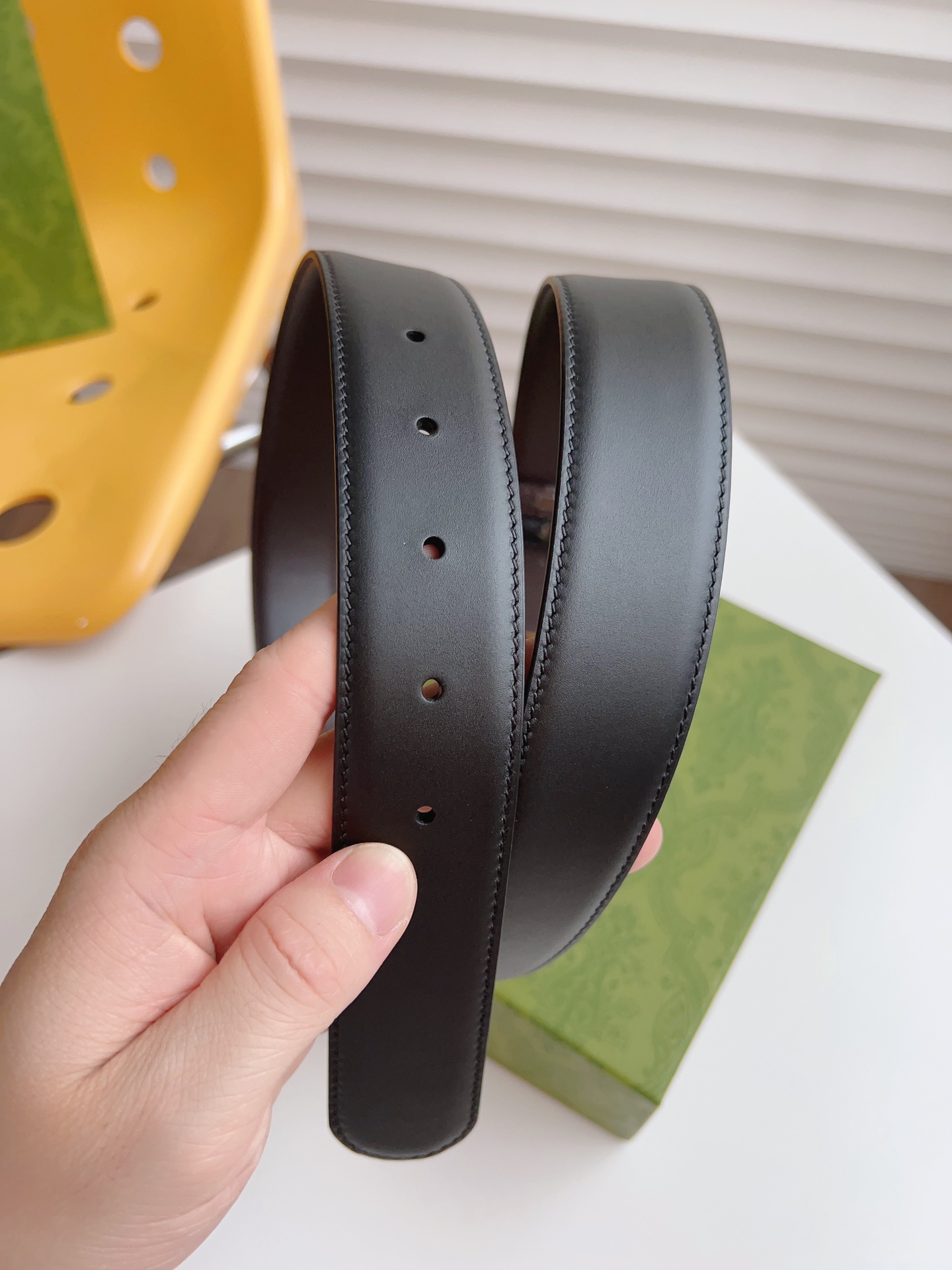 Gucci Leather Belt Cow Leather M