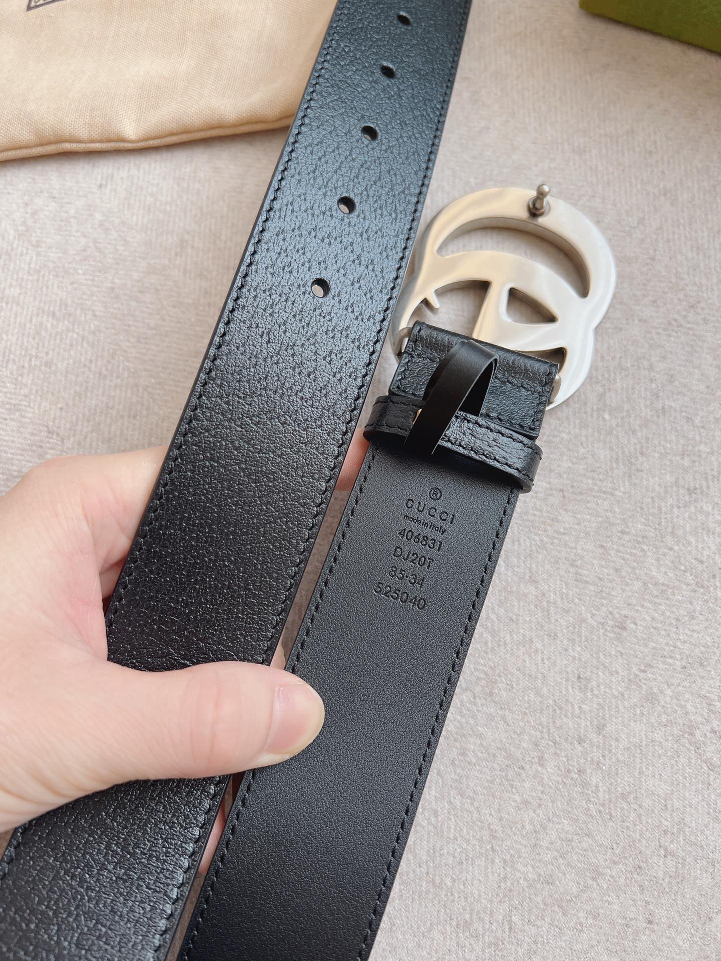 Gucci Leather Belt Cow Leather M