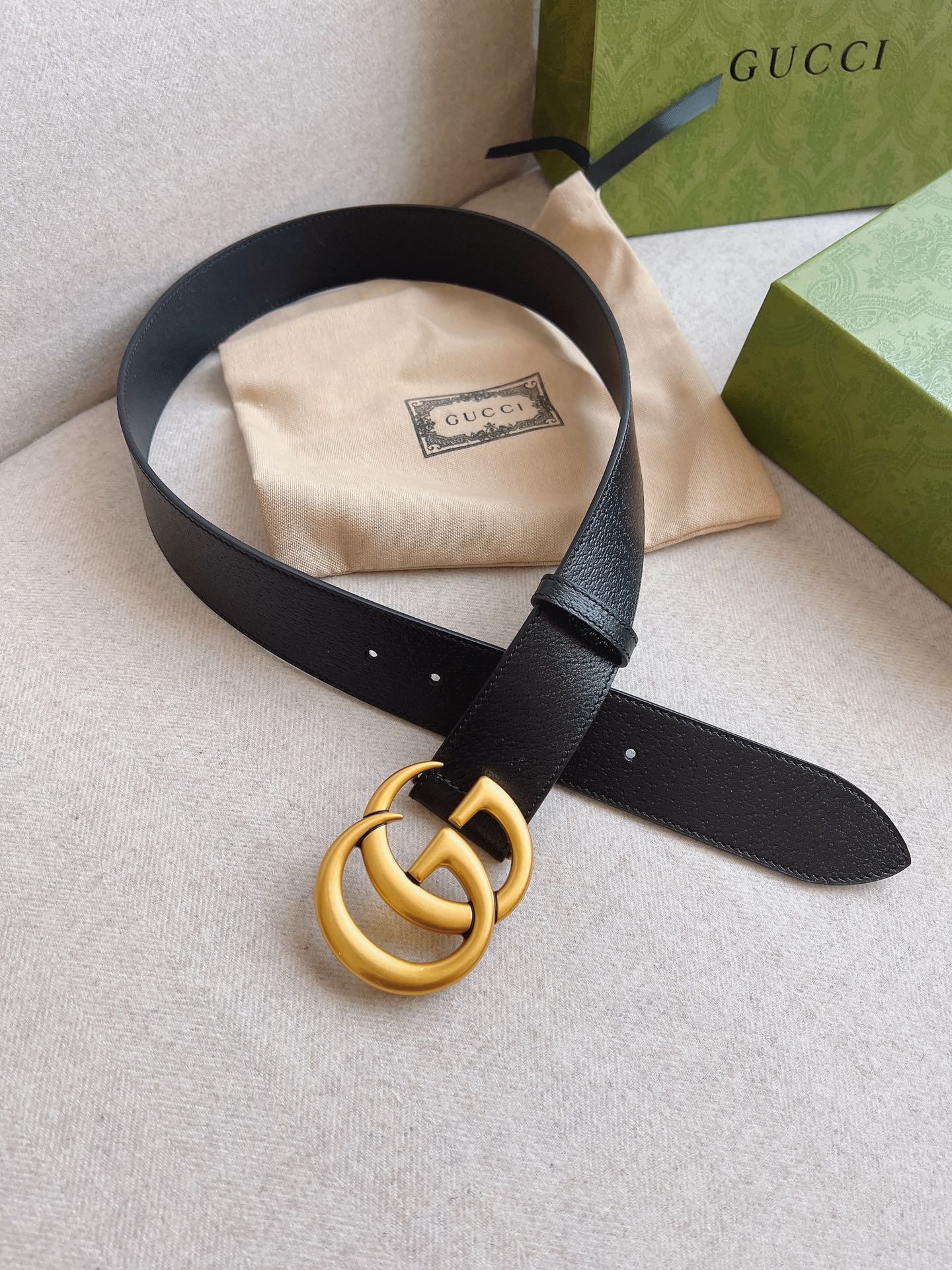 Gucci Leather Belt Cow Leather M