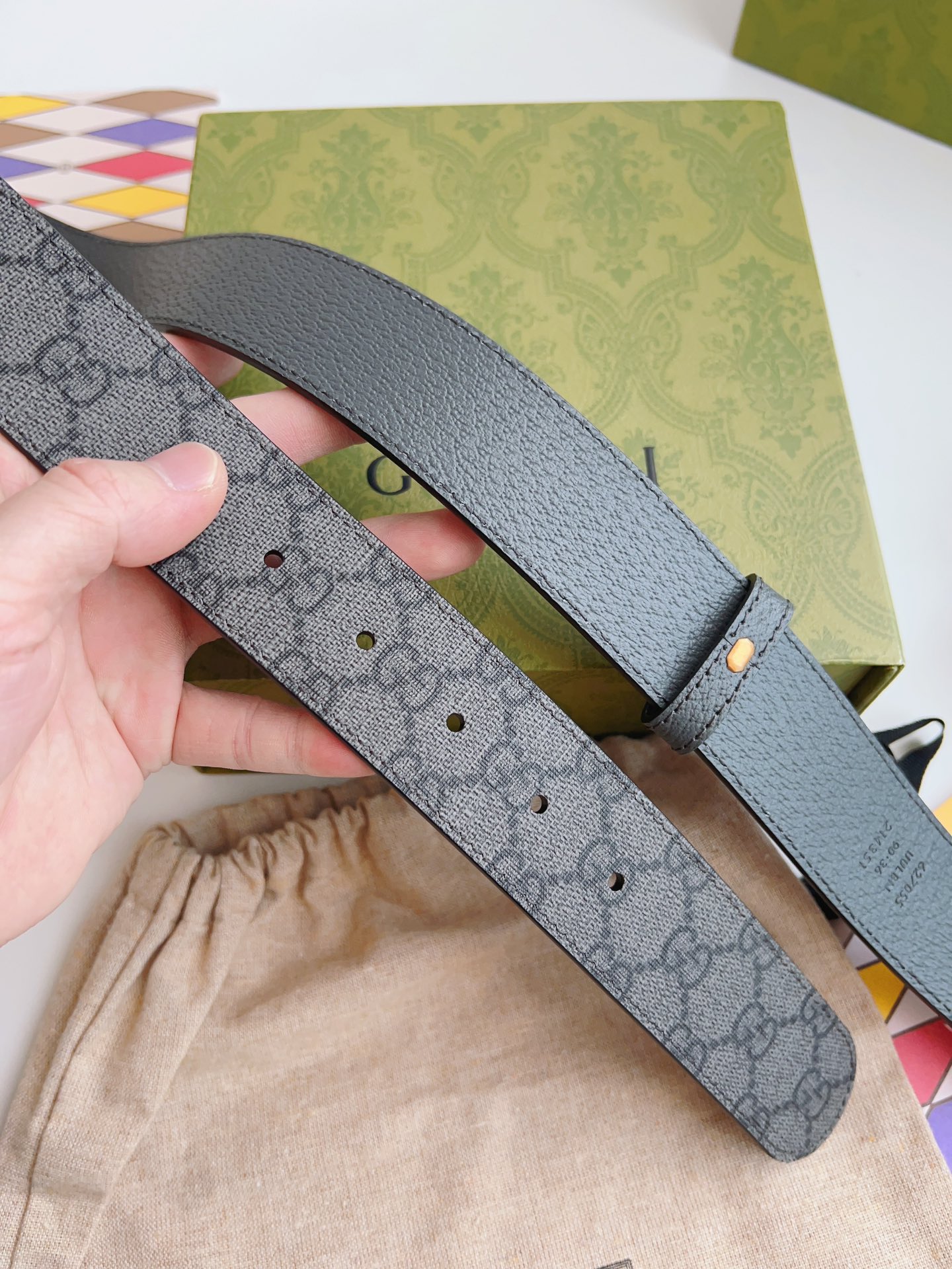 Gucci Canvas Belt Canvas Black 13514-s-m