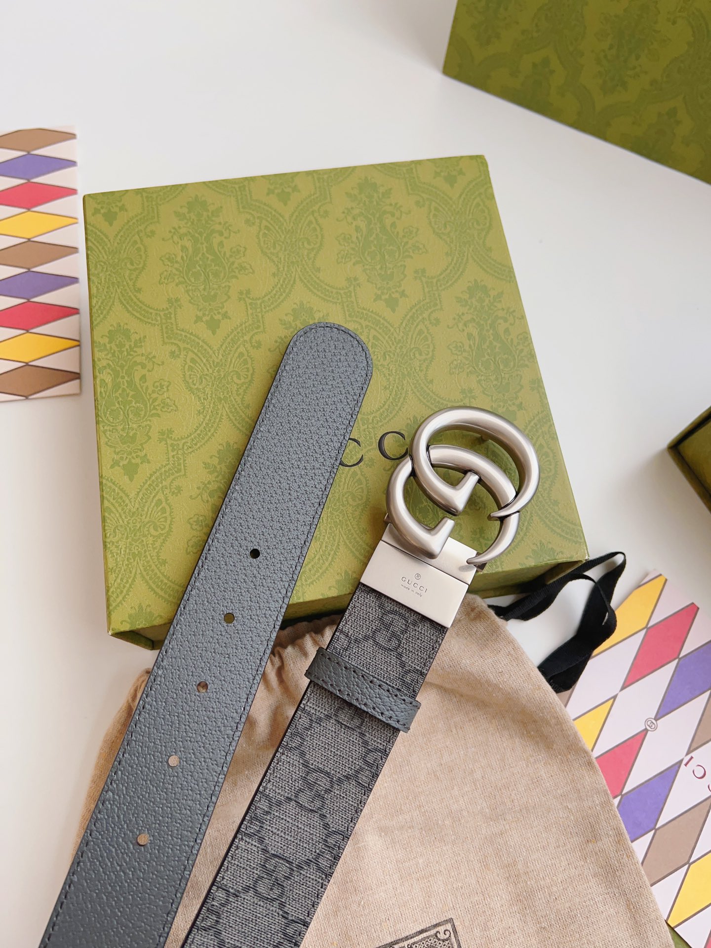 Gucci Canvas Belt Canvas Black 13514-s-m