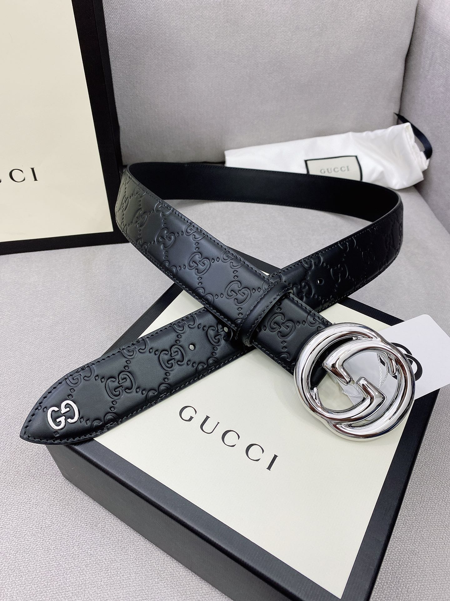 Gucci Leather Belt Top Grain Leather M