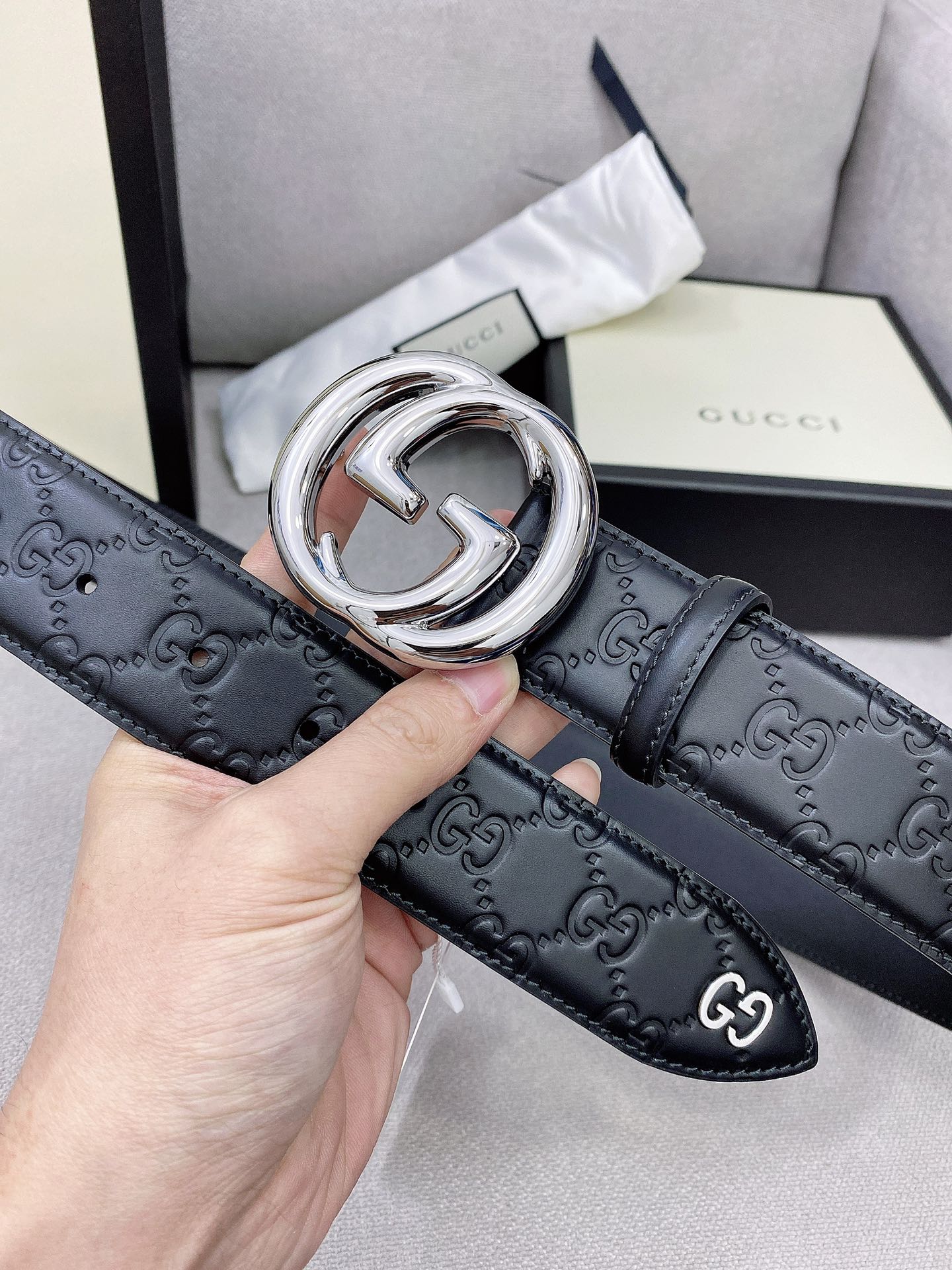 Gucci Leather Belt Top Grain Leather M