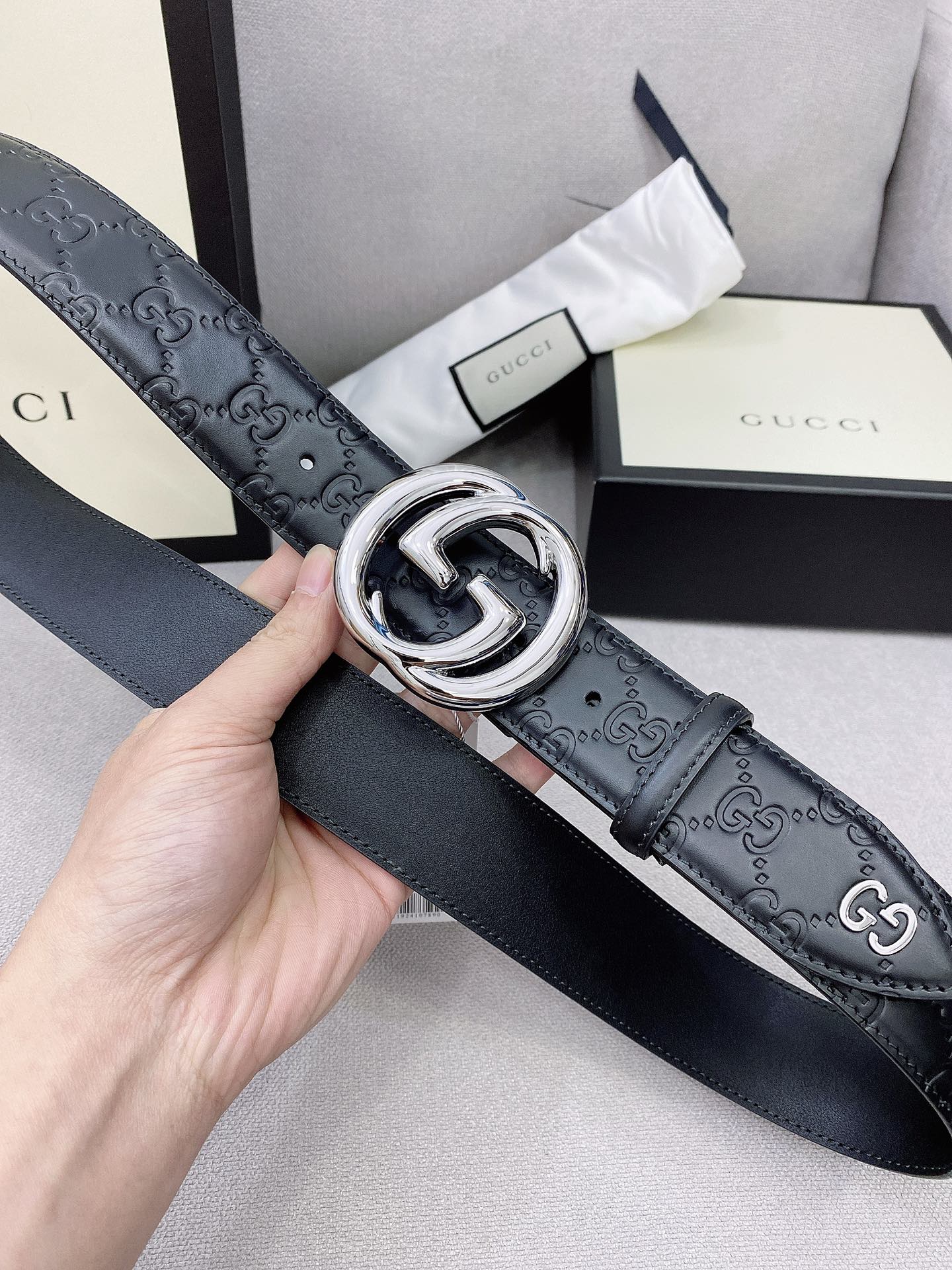 Gucci Leather Belt Top Grain Leather M
