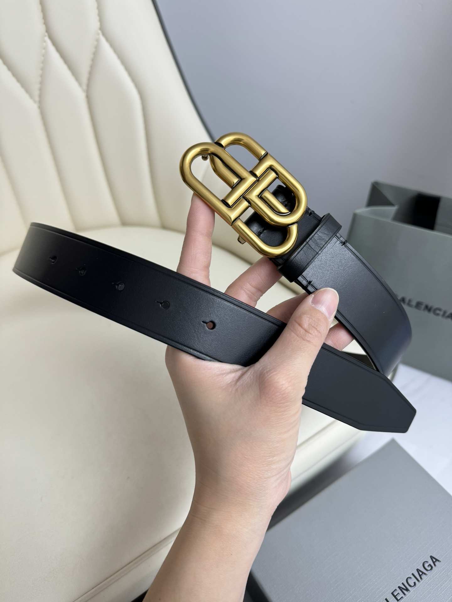 Balenciaga Basic Belt Cow Leather M-l