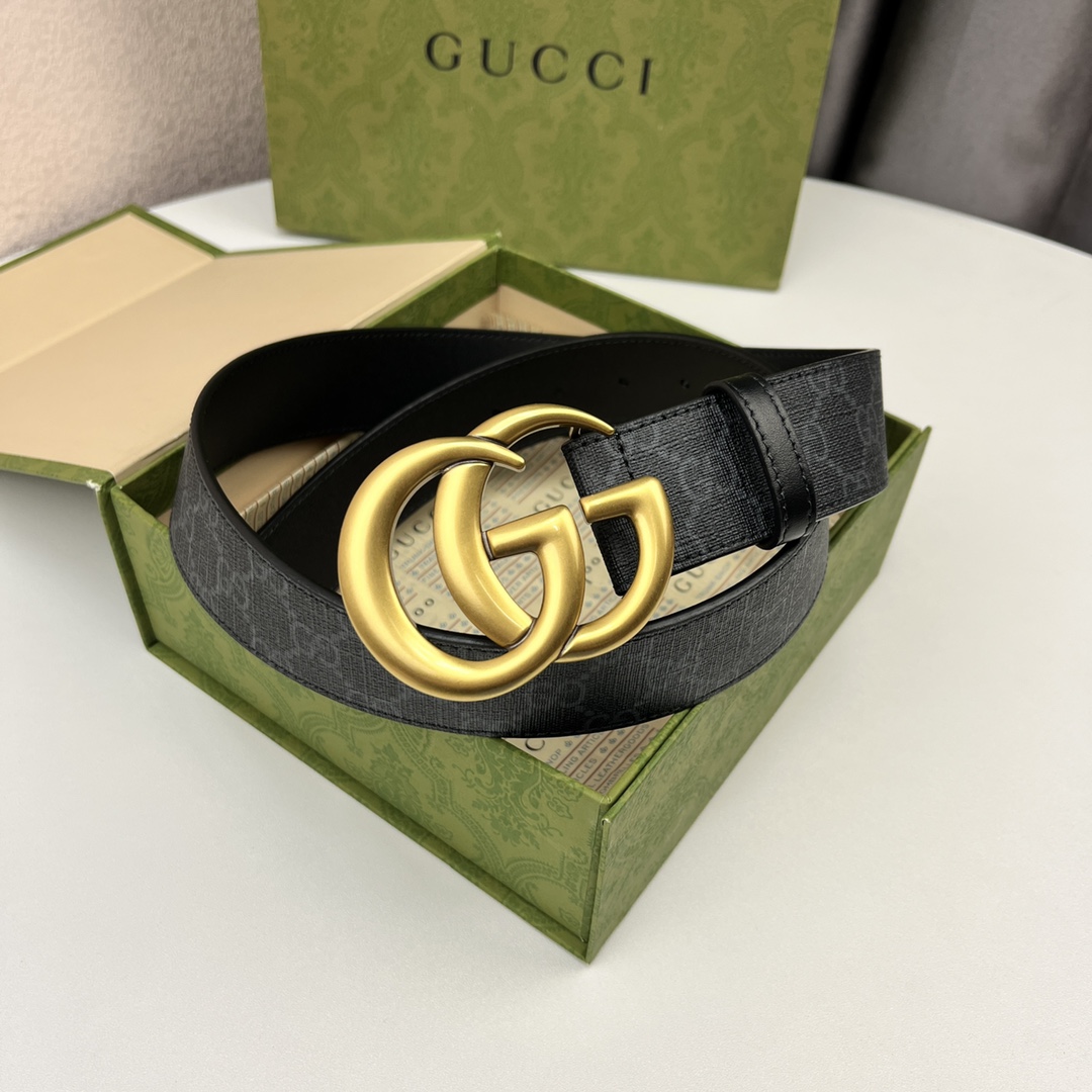 Gucci Basic Belt Canvas Black 13514-s-m