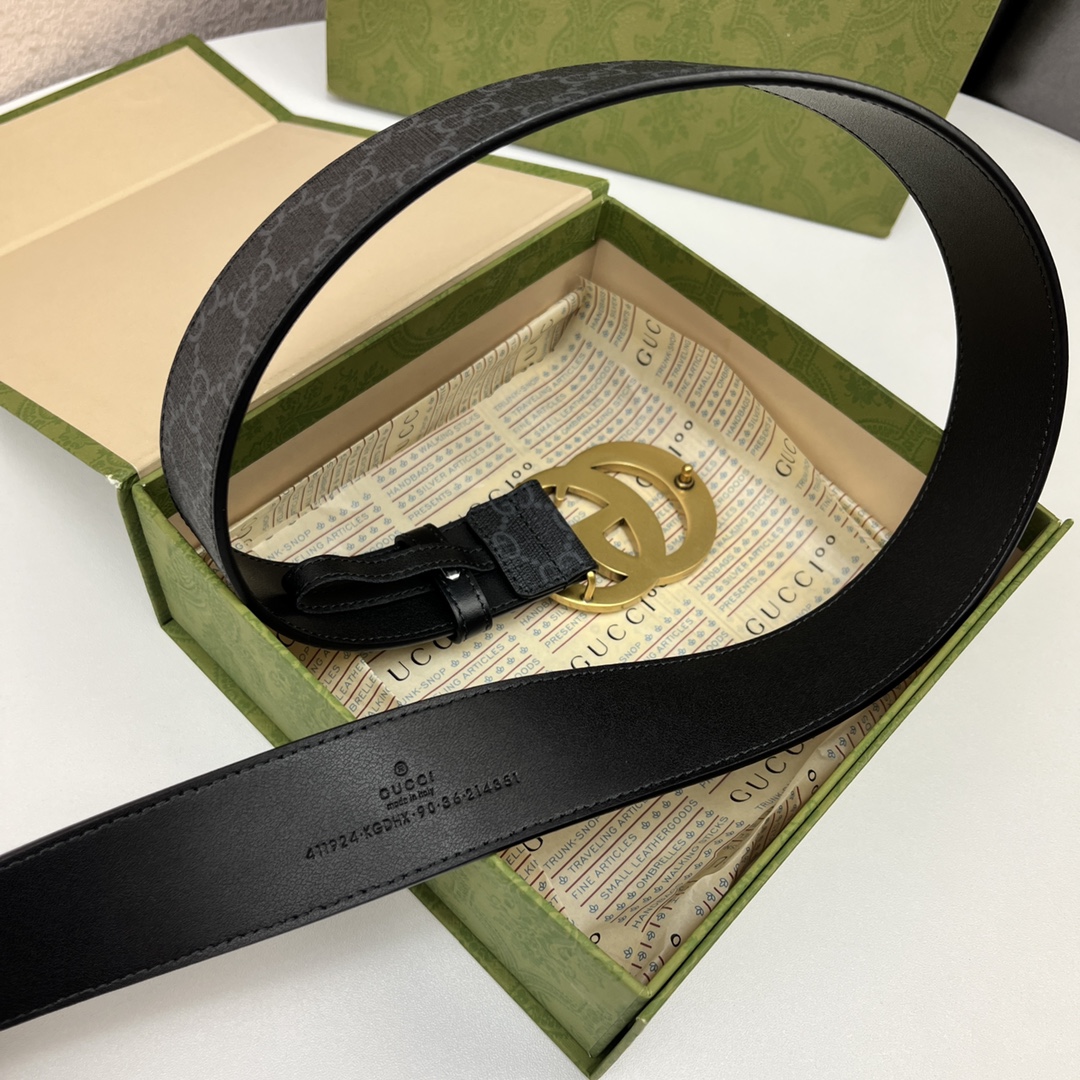 Gucci Basic Belt Canvas Black 13514-s-m