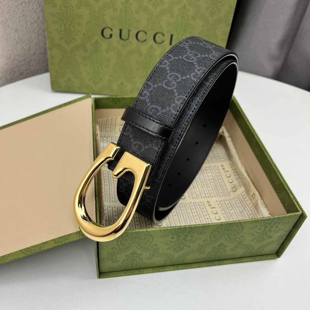 Gucci Basic Belt Canvas Black 13514-s-m