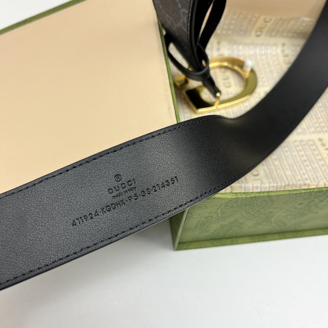 Gucci Basic Belt Canvas Black 13514-s-m
