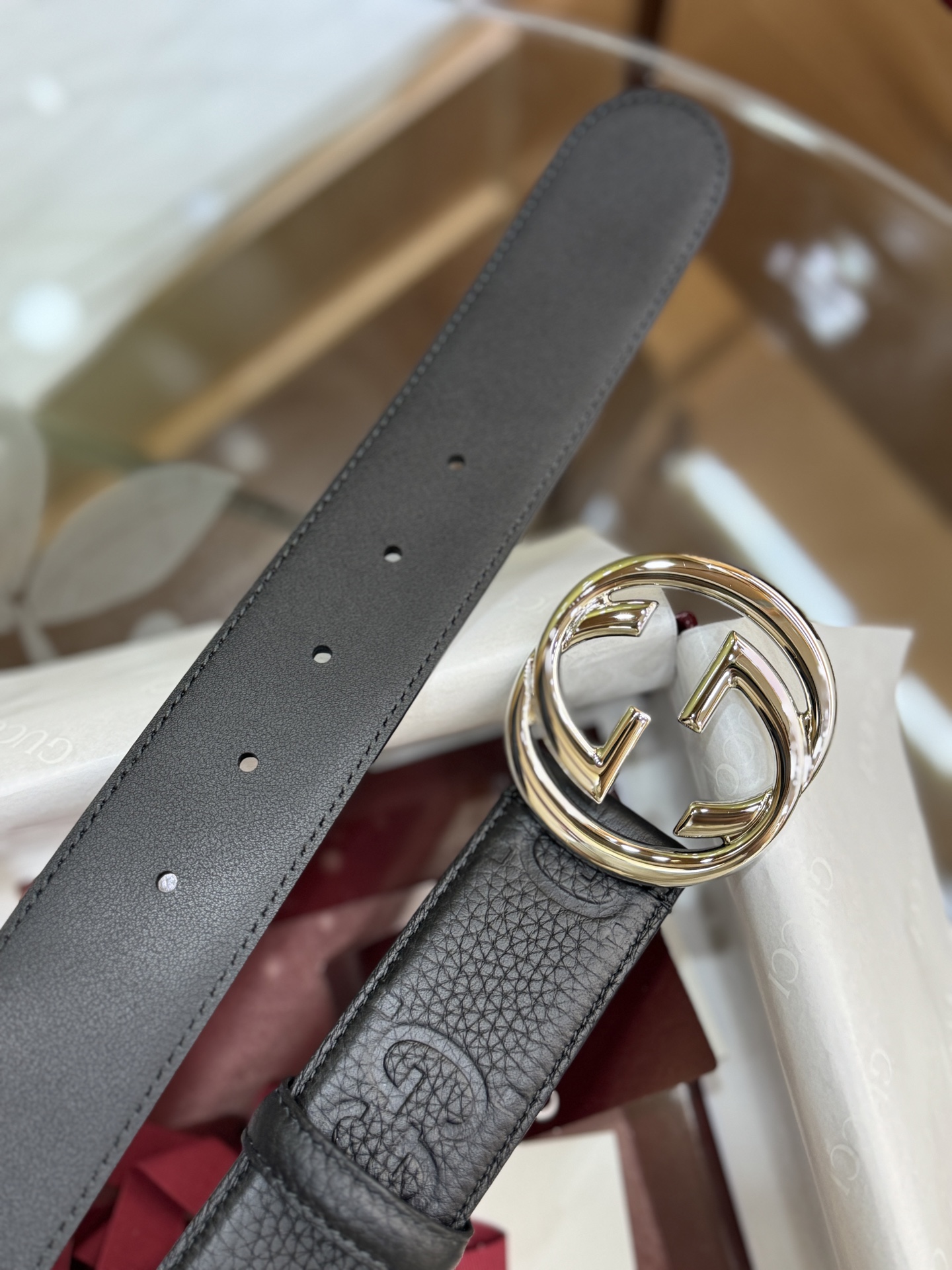 Gucci Basic Belt Canvas Black S-m