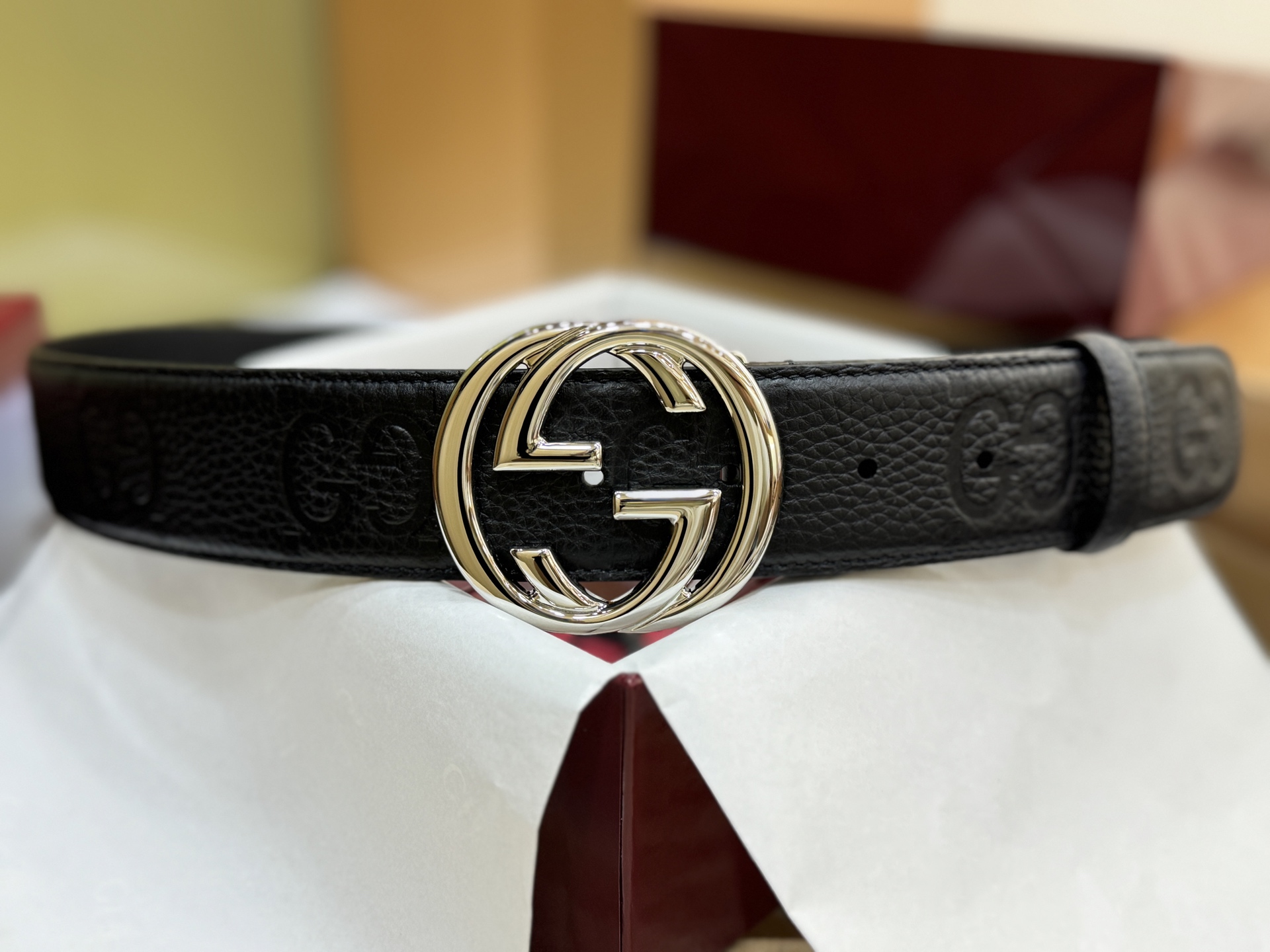 Gucci Basic Belt Canvas Black S-m