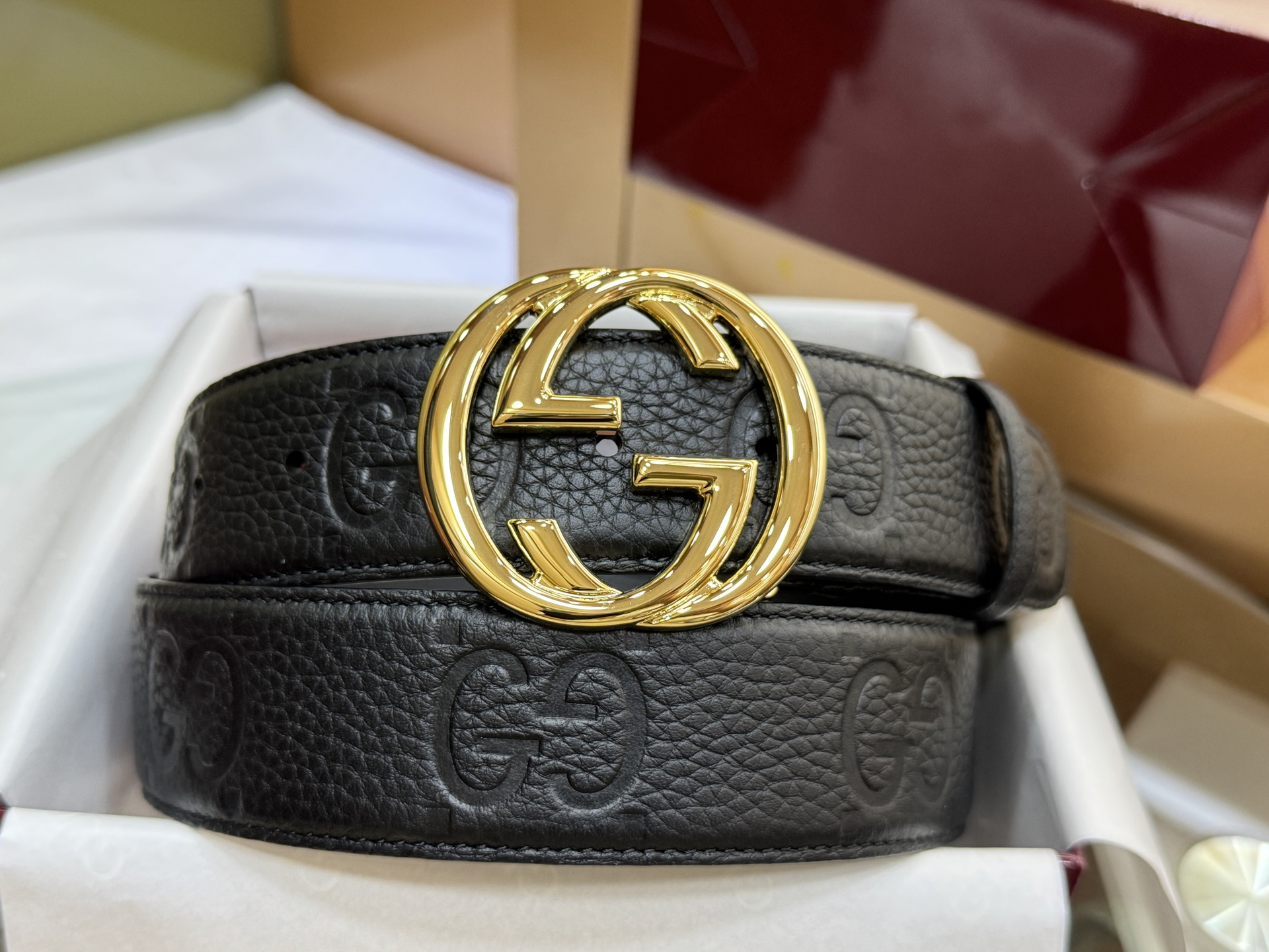 Gucci Basic Belt Canvas Black S-m