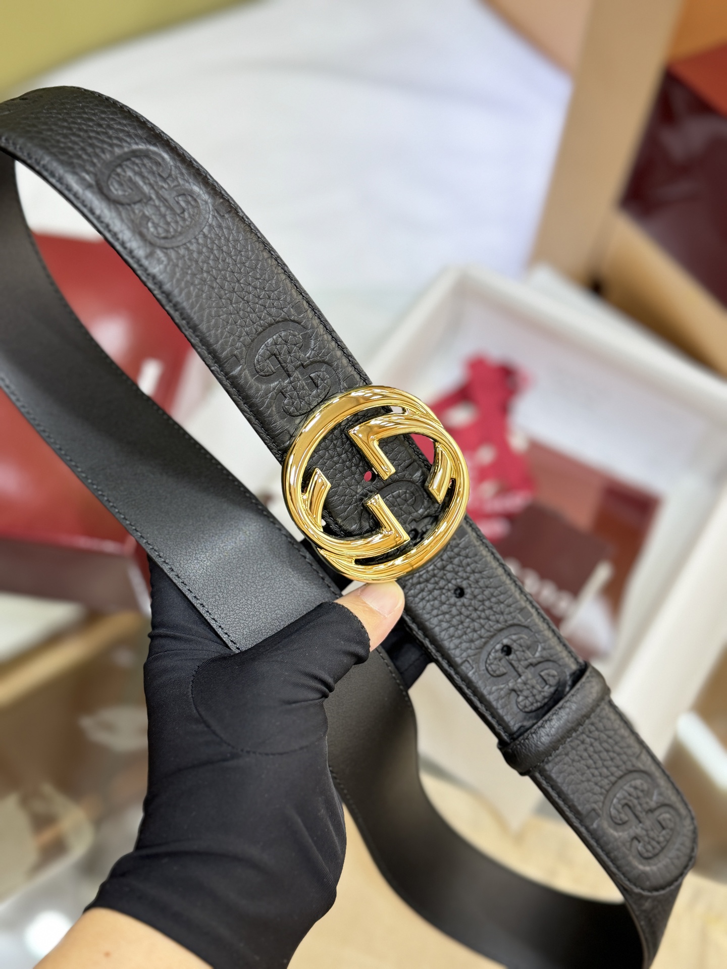 Gucci Basic Belt Canvas Black S-m