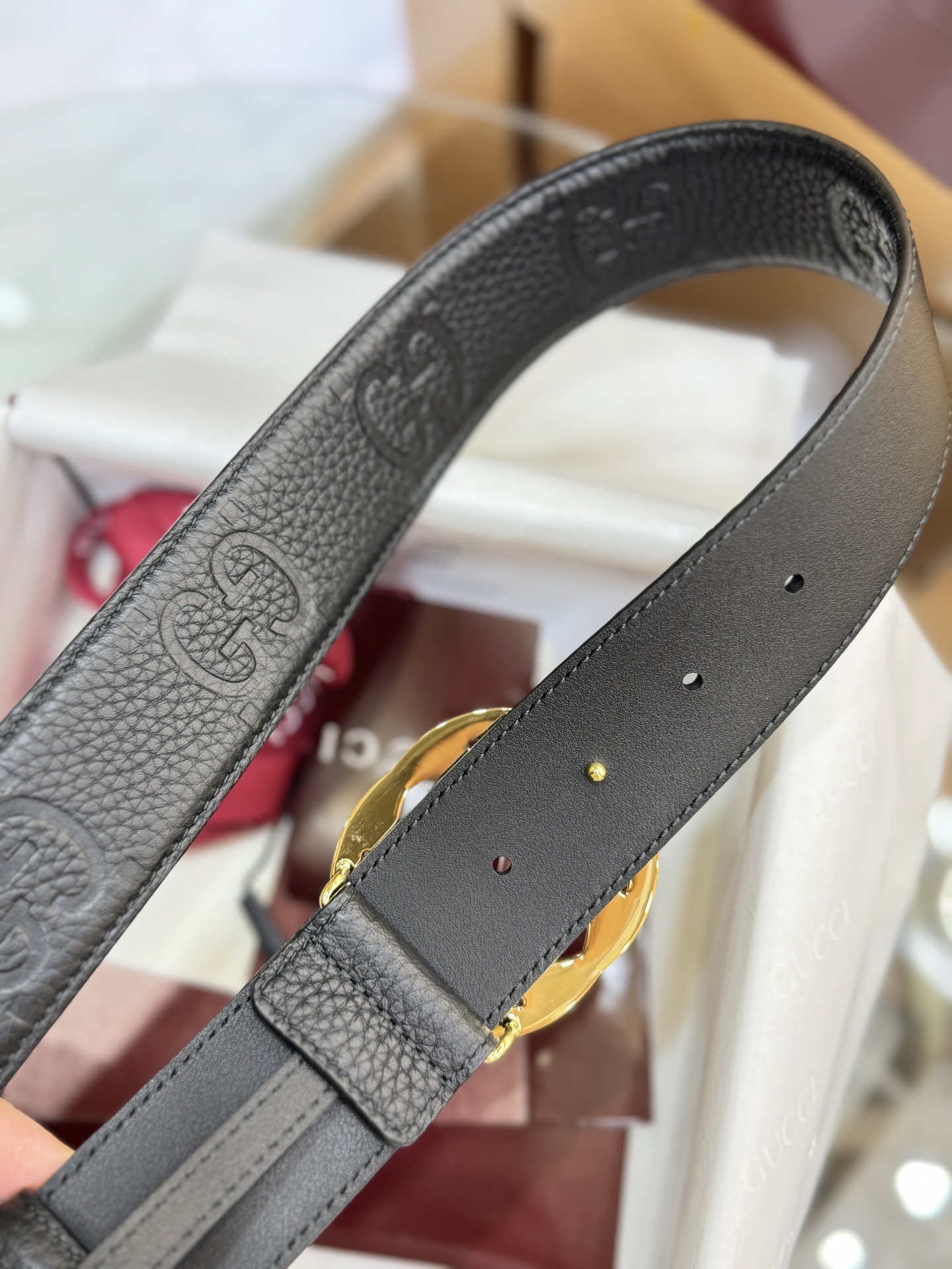 Gucci Basic Belt Canvas Black S-m