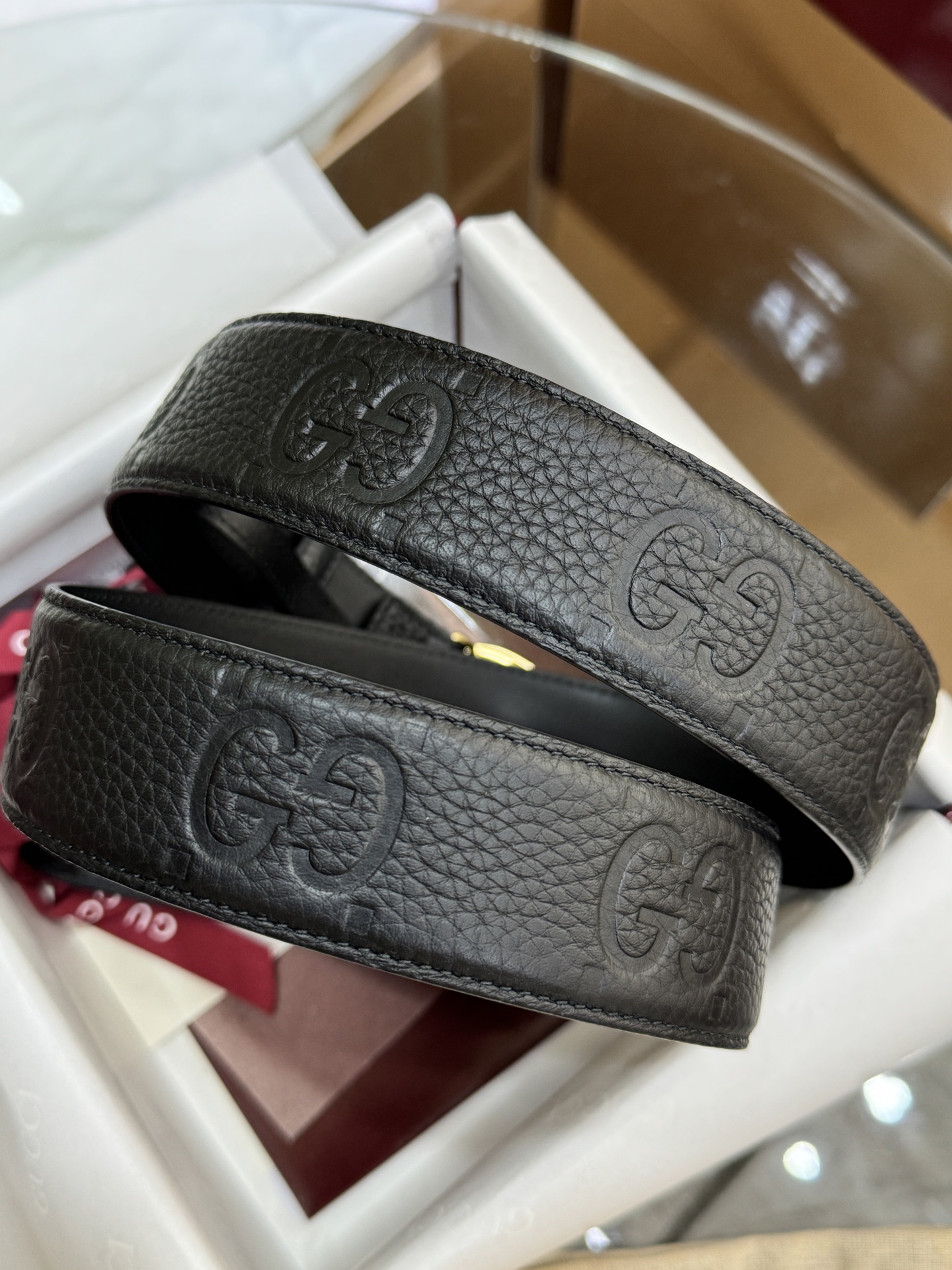 Gucci Basic Belt Canvas Black S-m