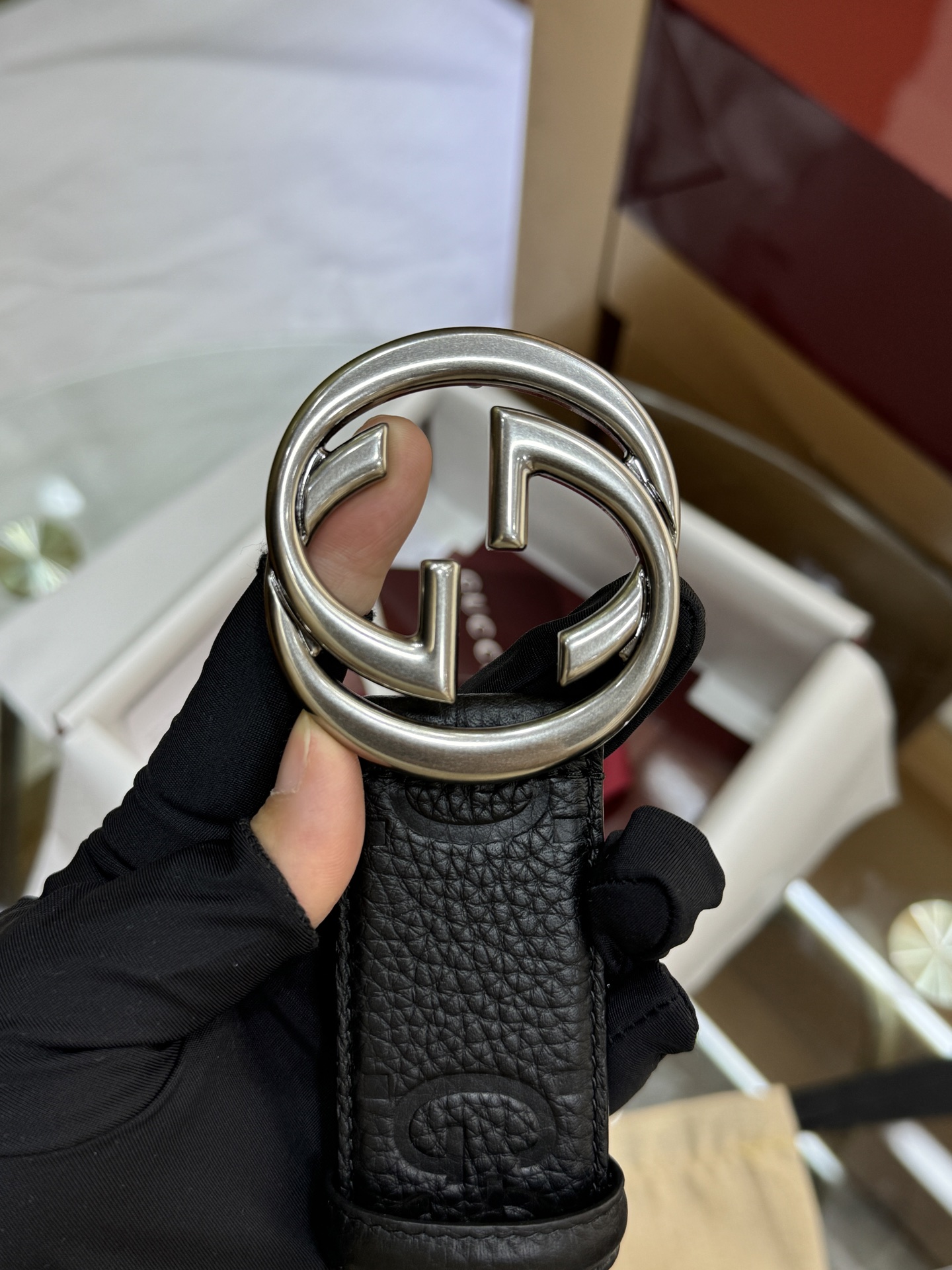 Gucci Basic Belt Canvas Black S-m