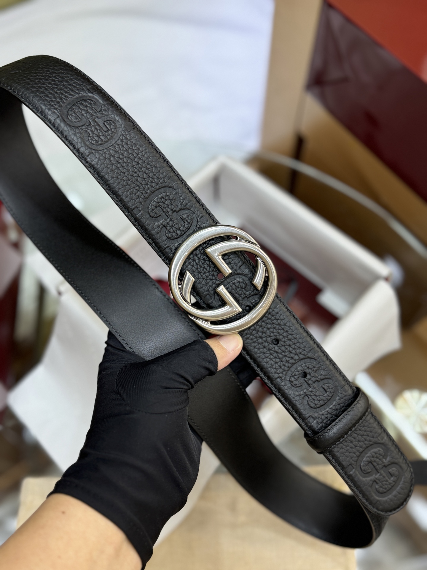 Gucci Basic Belt Canvas Black S-m