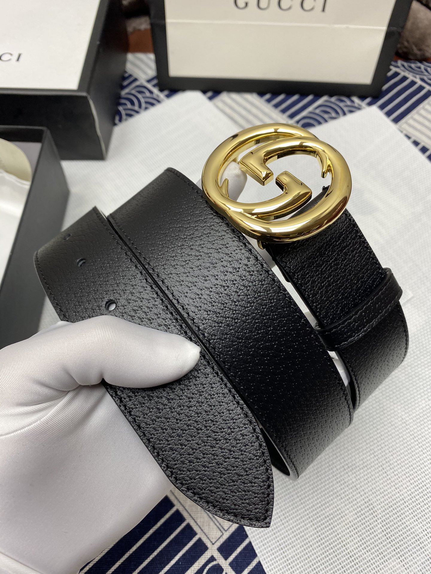 Gucci Leather Belt Top Grain Leather