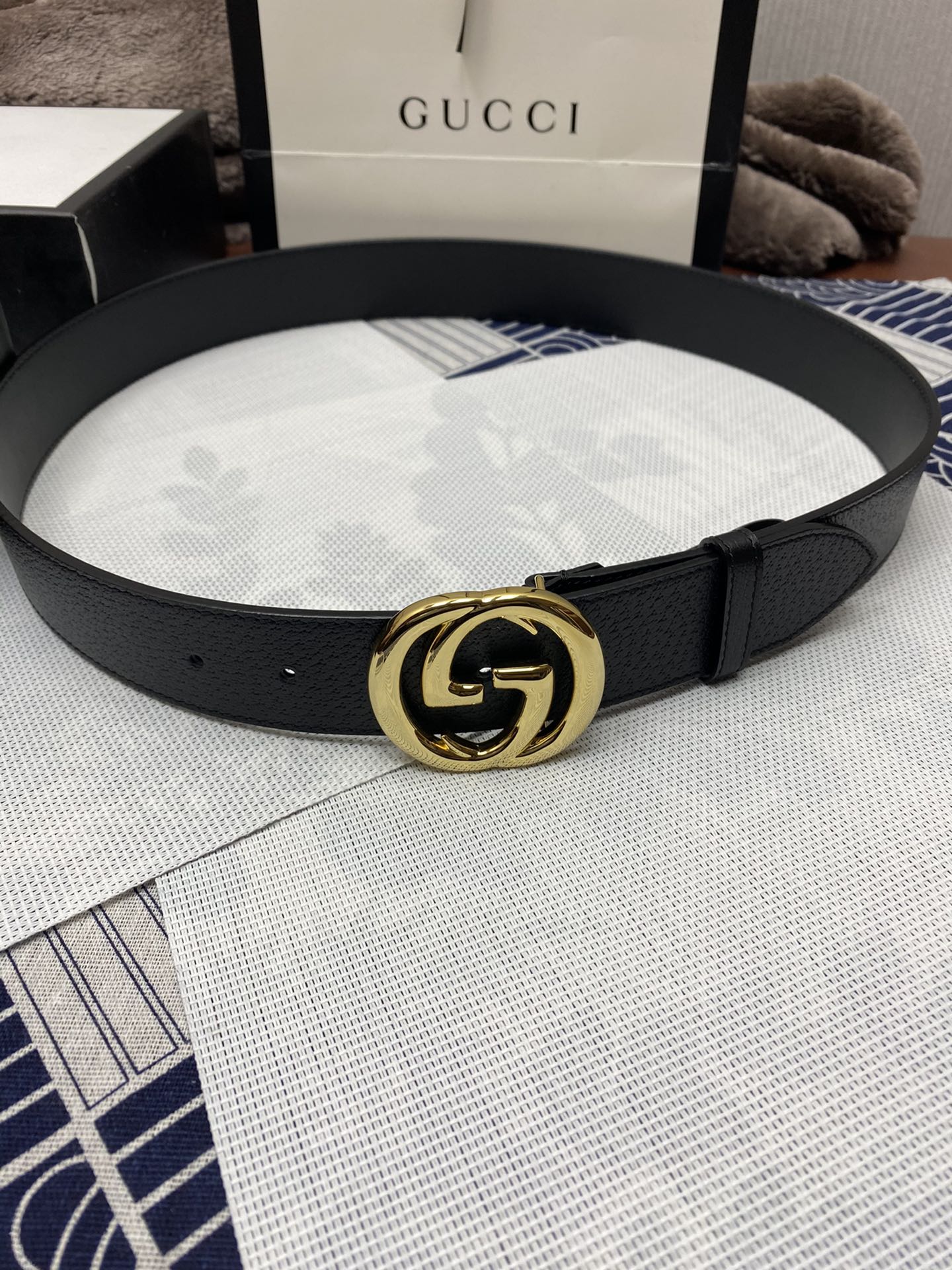 Gucci Leather Belt Top Grain Leather