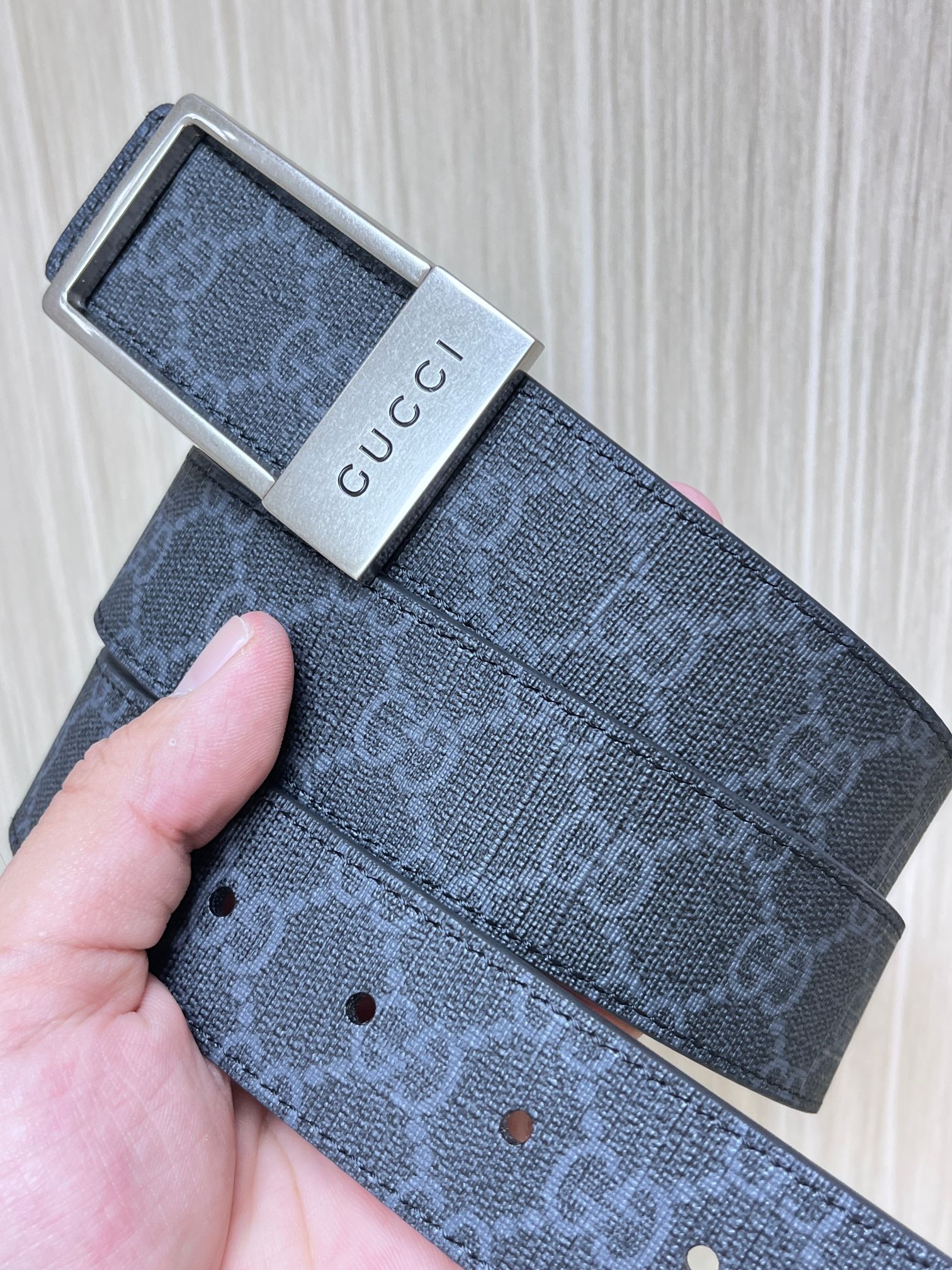 Gucci Basic Belt Canvas Black S-m