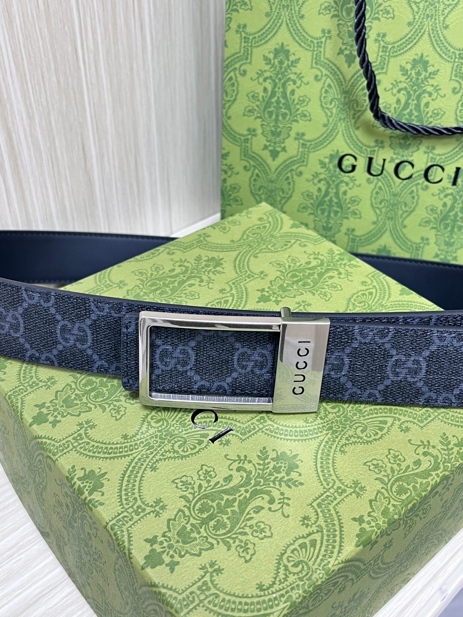 Gucci Basic Belt Canvas Black S-m