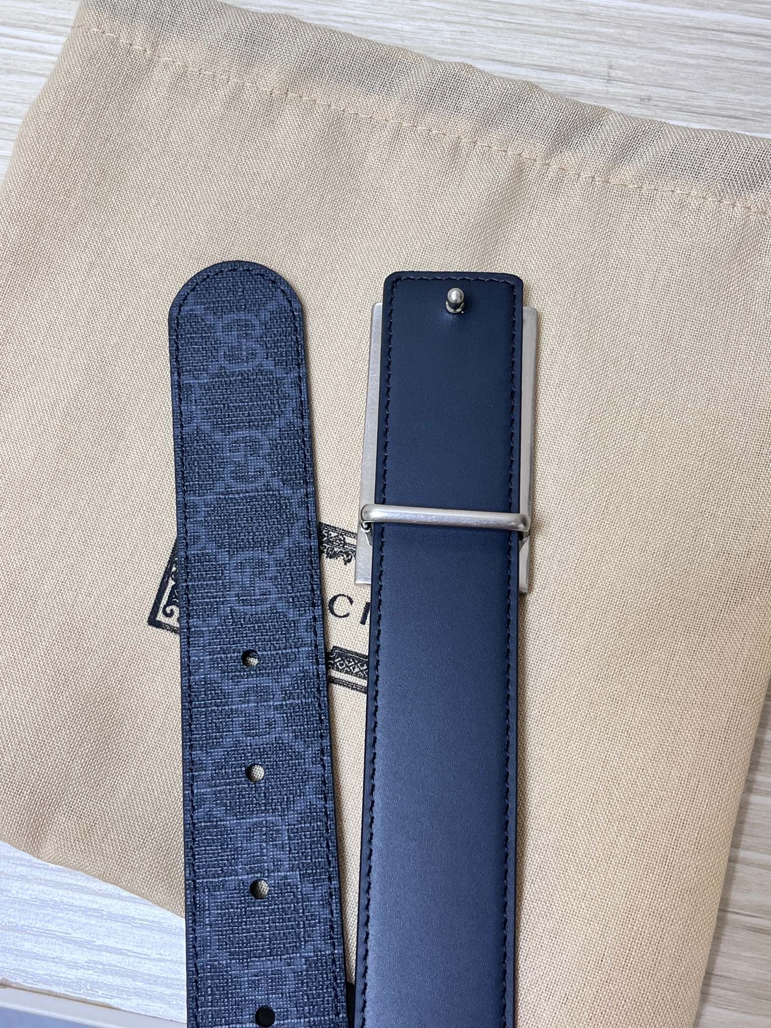 Gucci Basic Belt Canvas Black S-m