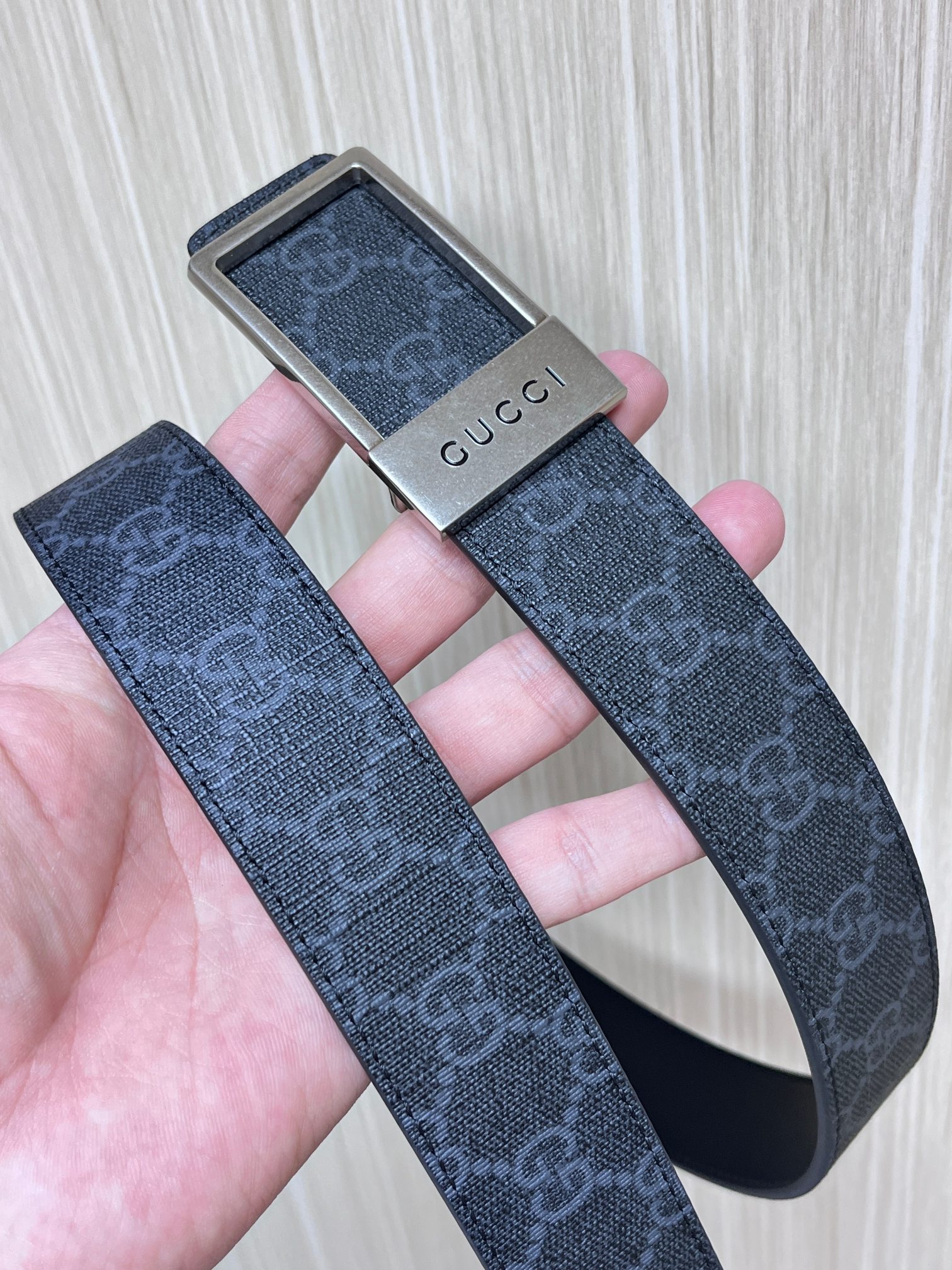 Gucci Basic Belt Canvas Black S-m