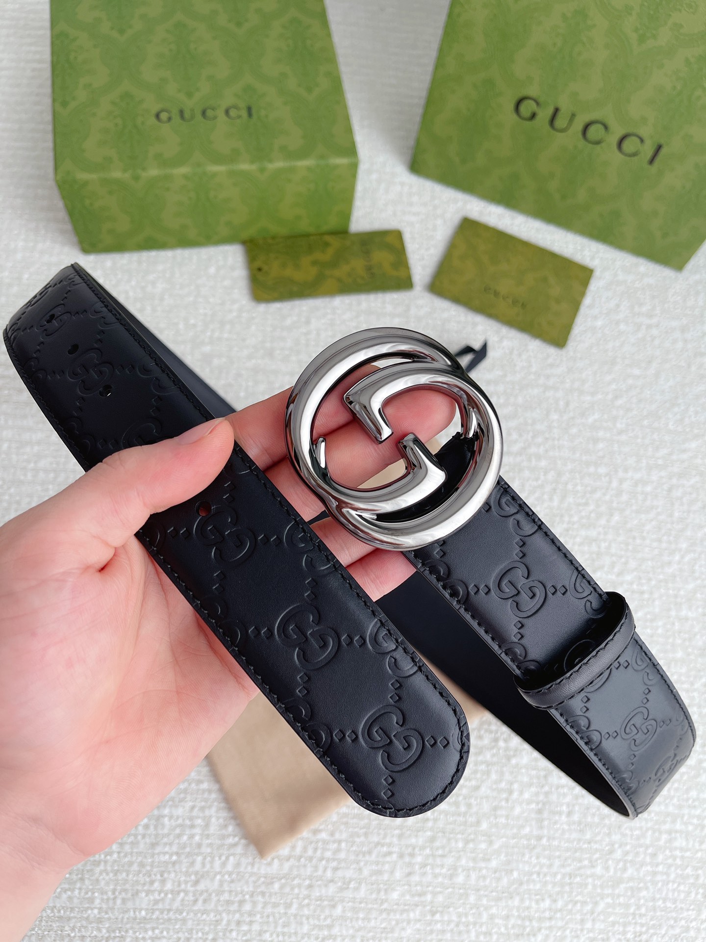 Gucci Basic Belt Cow Leather M