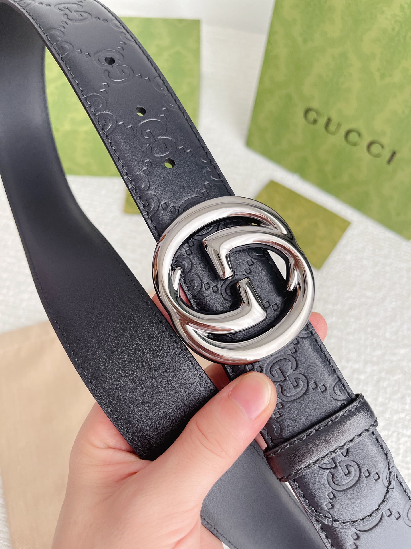 Gucci Basic Belt Cow Leather M