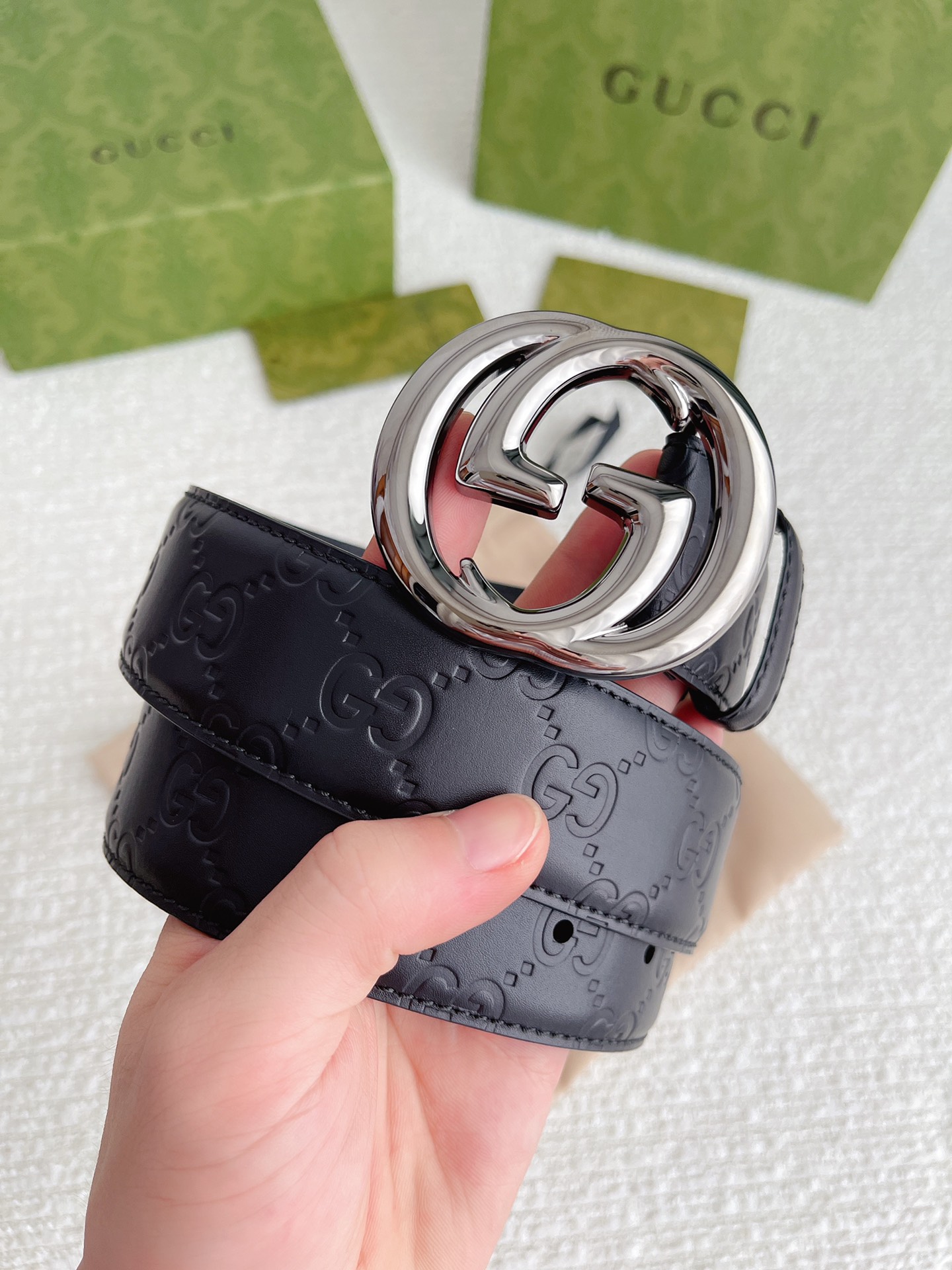 Gucci Basic Belt Cow Leather M