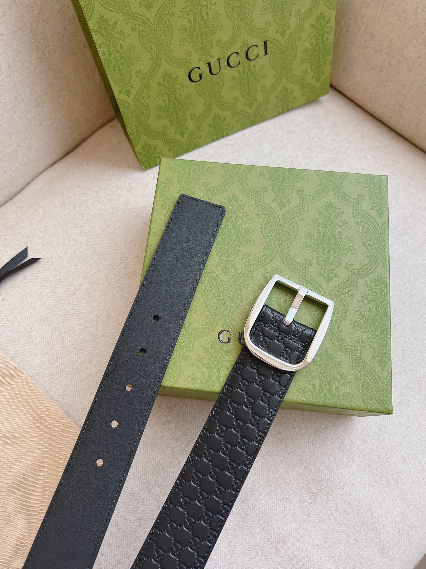 Gucci Pin Buckle Belt Cow Leather M