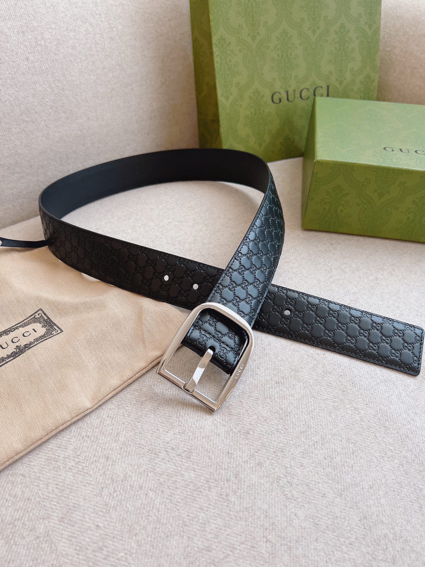 Gucci Pin Buckle Belt Cow Leather M