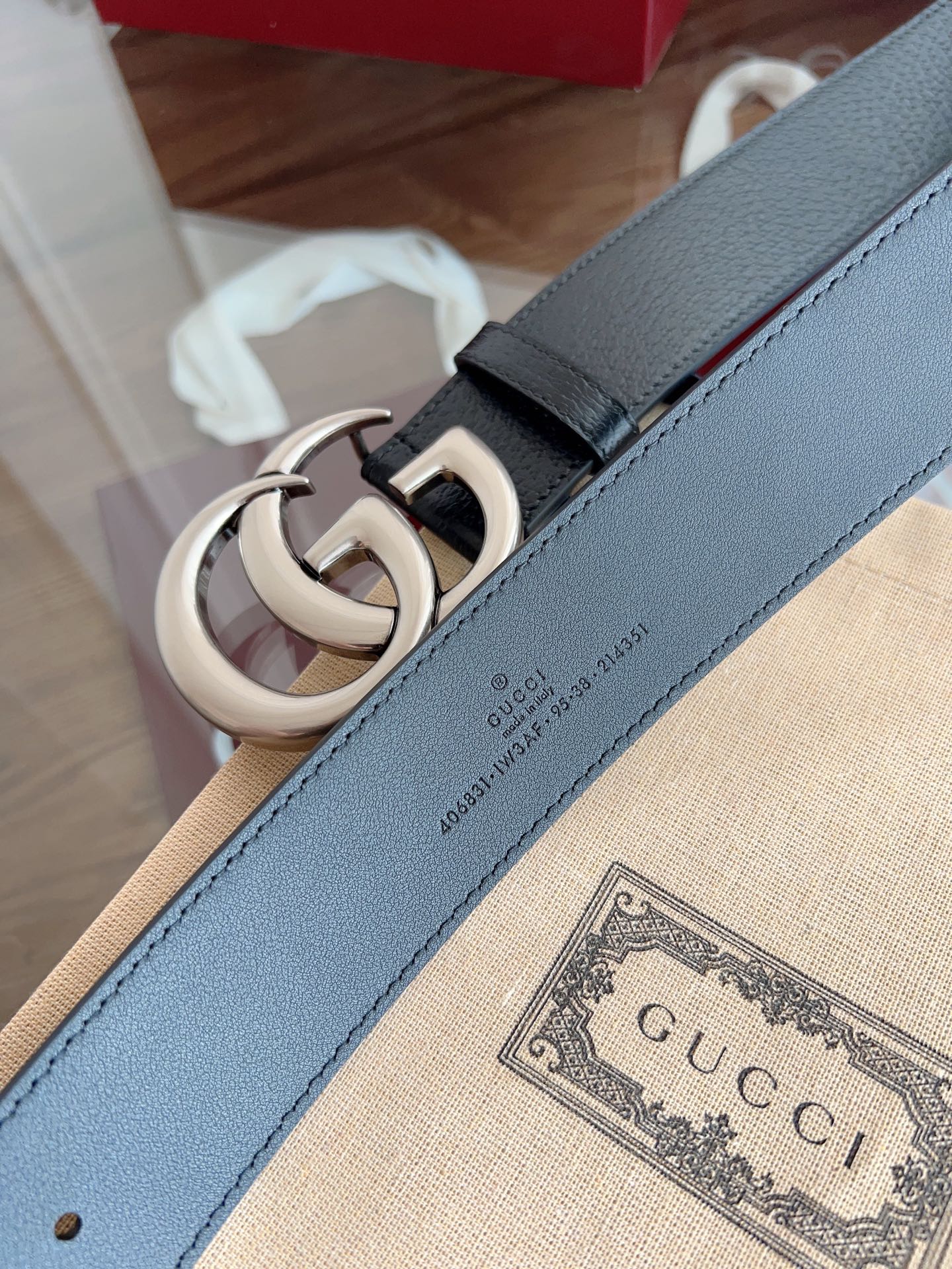Gucci Basic Belt Cow Leather M-l