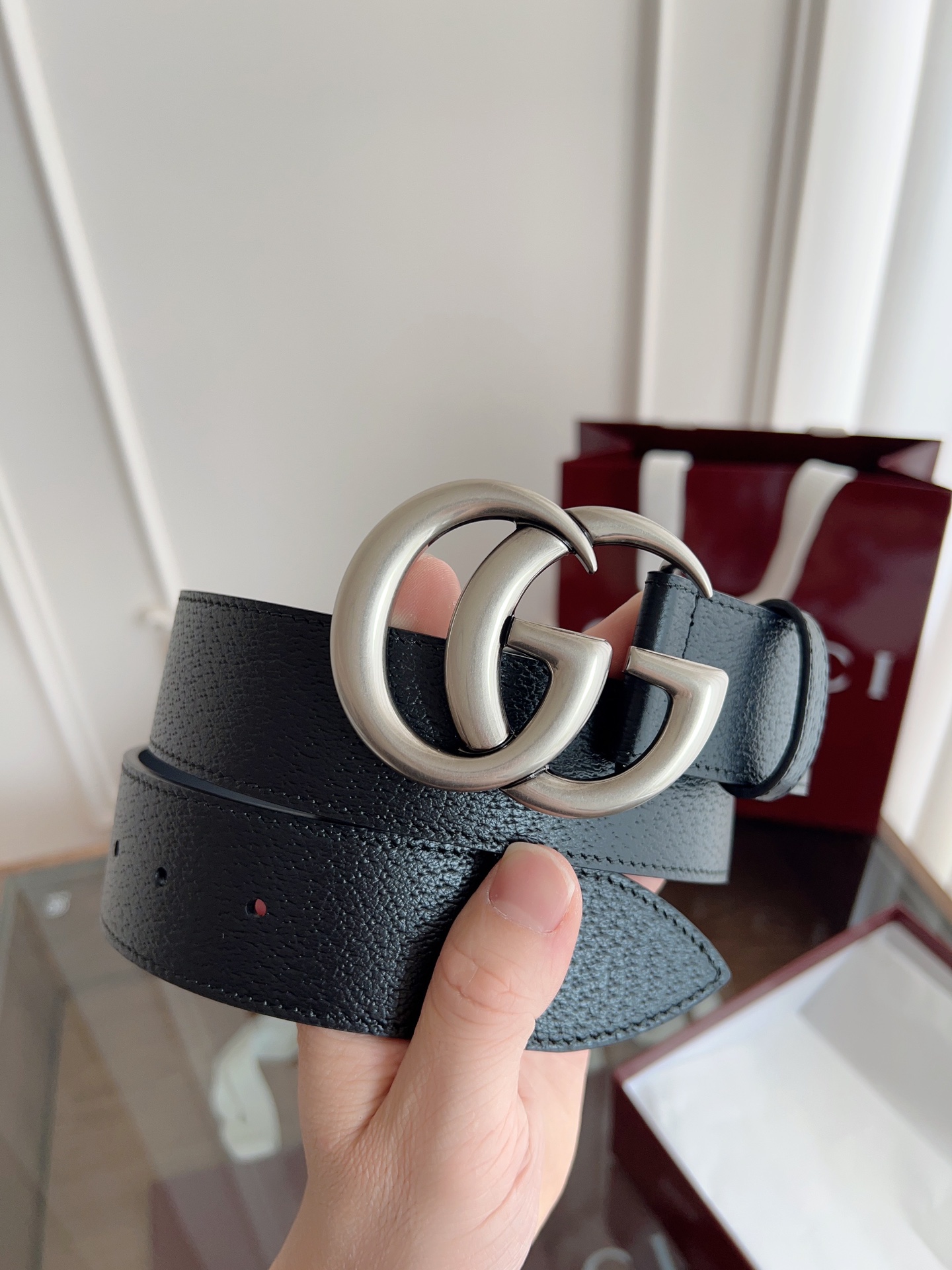 Gucci Basic Belt Cow Leather M-l